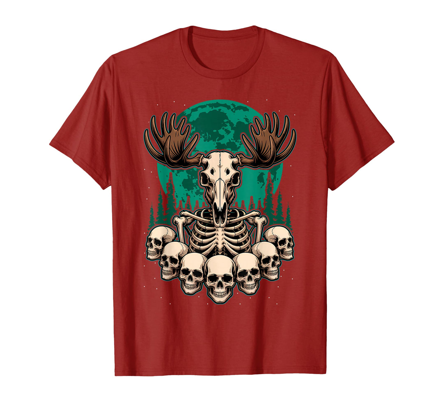Cool Moose Skeleton Halloween Christmas Birthday T-Shirt