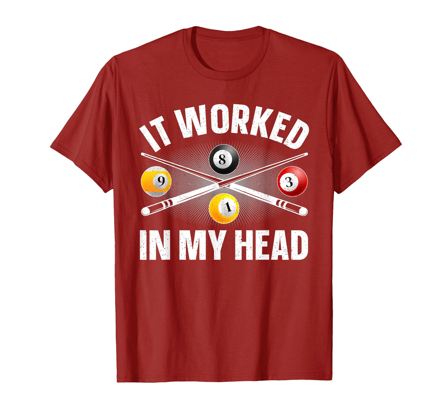 Funny Pool Design For Men Women Billiards Lover Pool Player T-Shirt