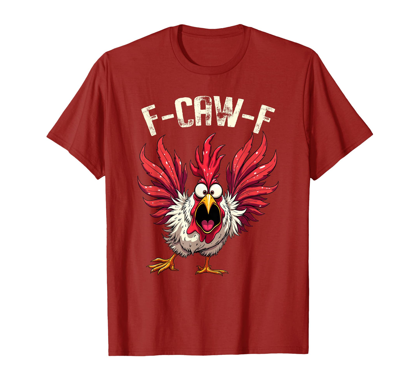 F-Caw-F Funny Halloween Chicken Humor Angry Rooster Meme T-Shirt
