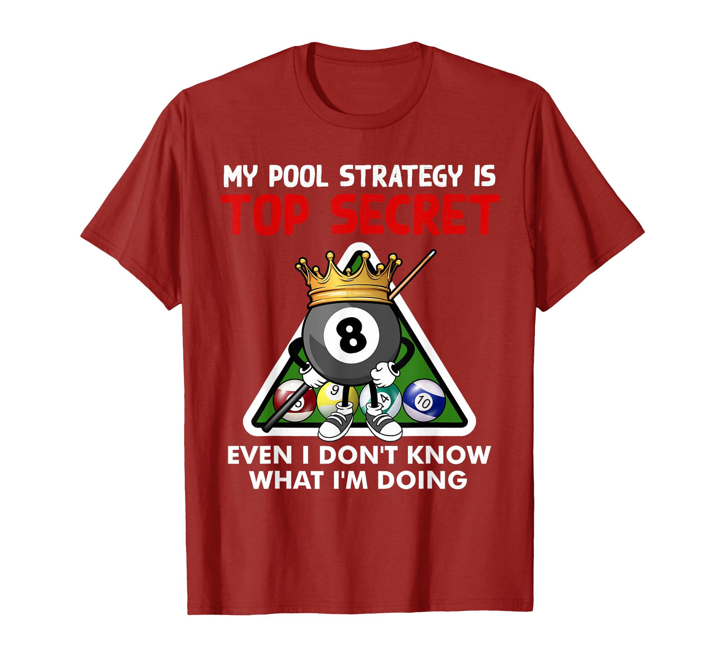 Funny Billiards Art For Men Women Billiards Pool Players T-Shirt