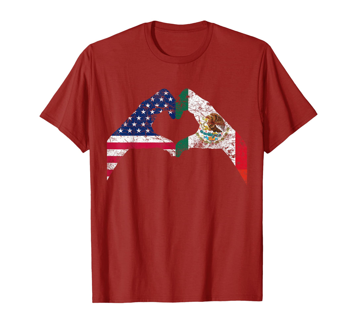 America Mexico Flag Vintage Mexican Roots American T-Shirt