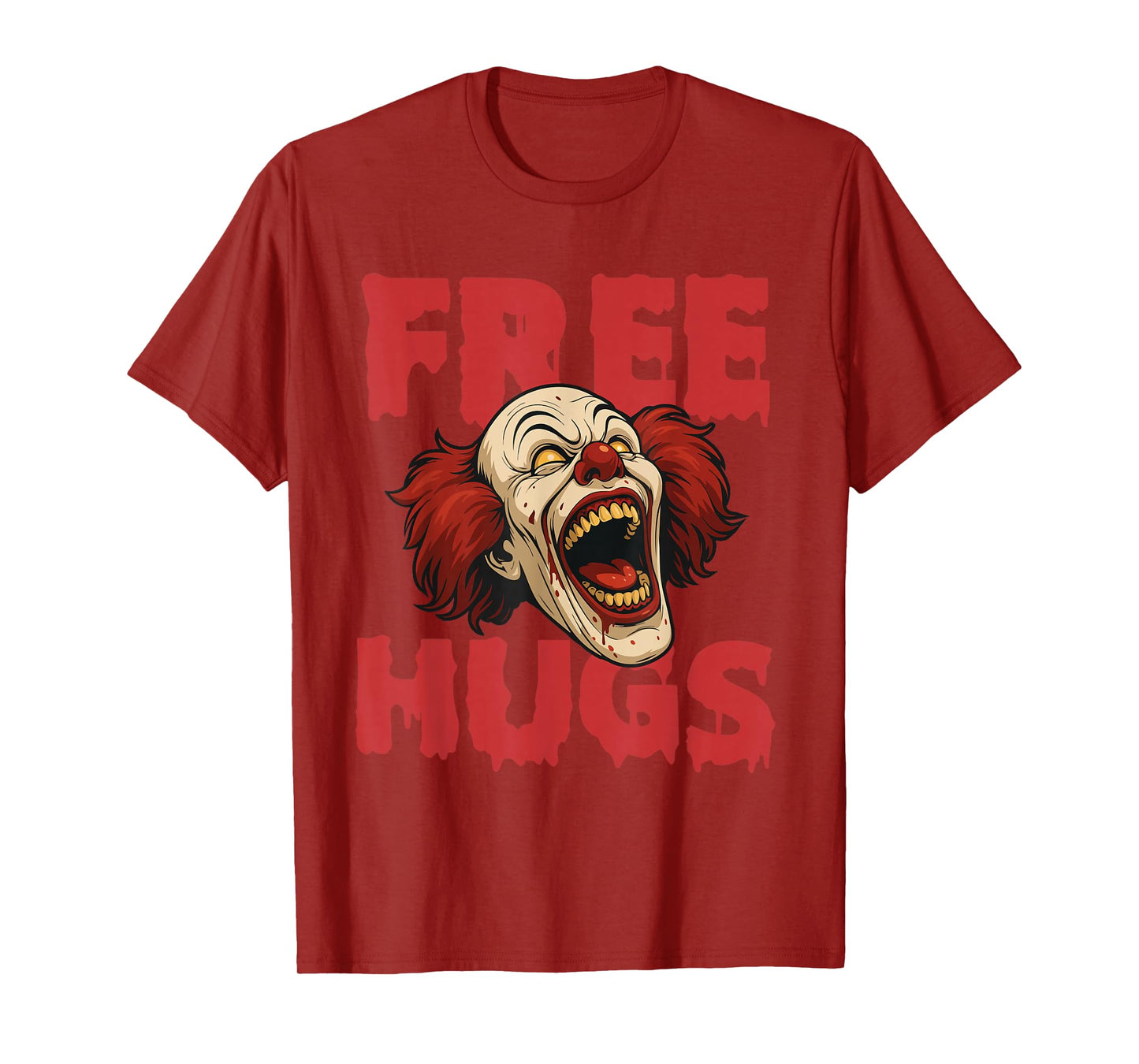 Free Hugs - Spooky Evil Scary Horror Clown Halloween T-Shirt