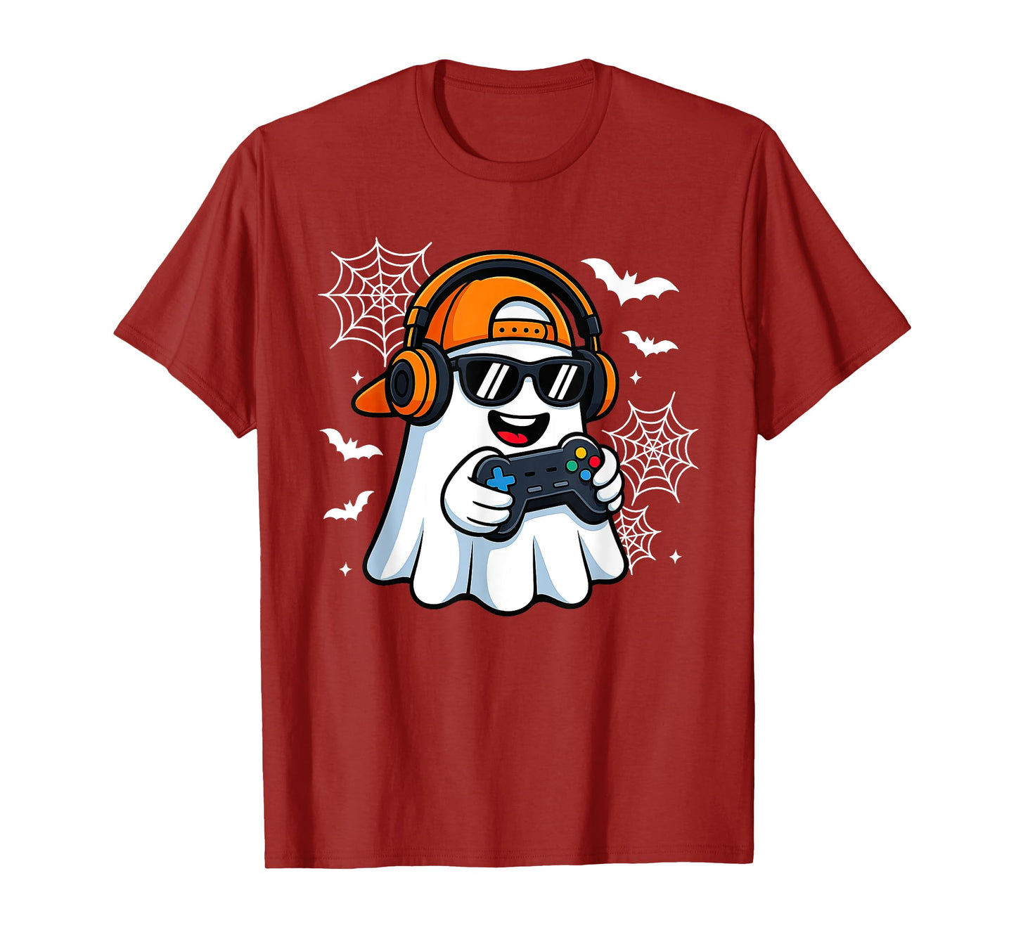 Halloween Boys Kids Ghost Gamer Scary Costume Gaming Men T-Shirt