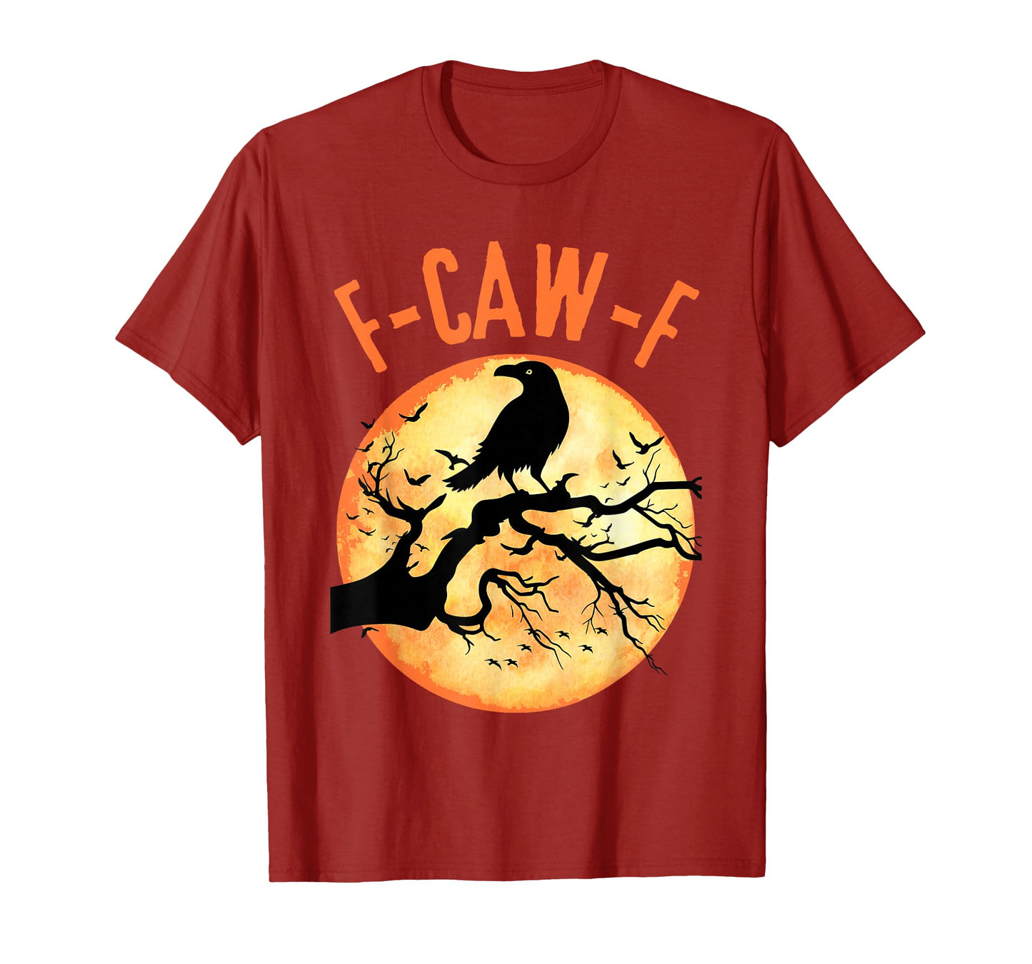 Black Crow, F Caw F Funny Black Bird Moon Adult Humor Gothic T-Shirt
