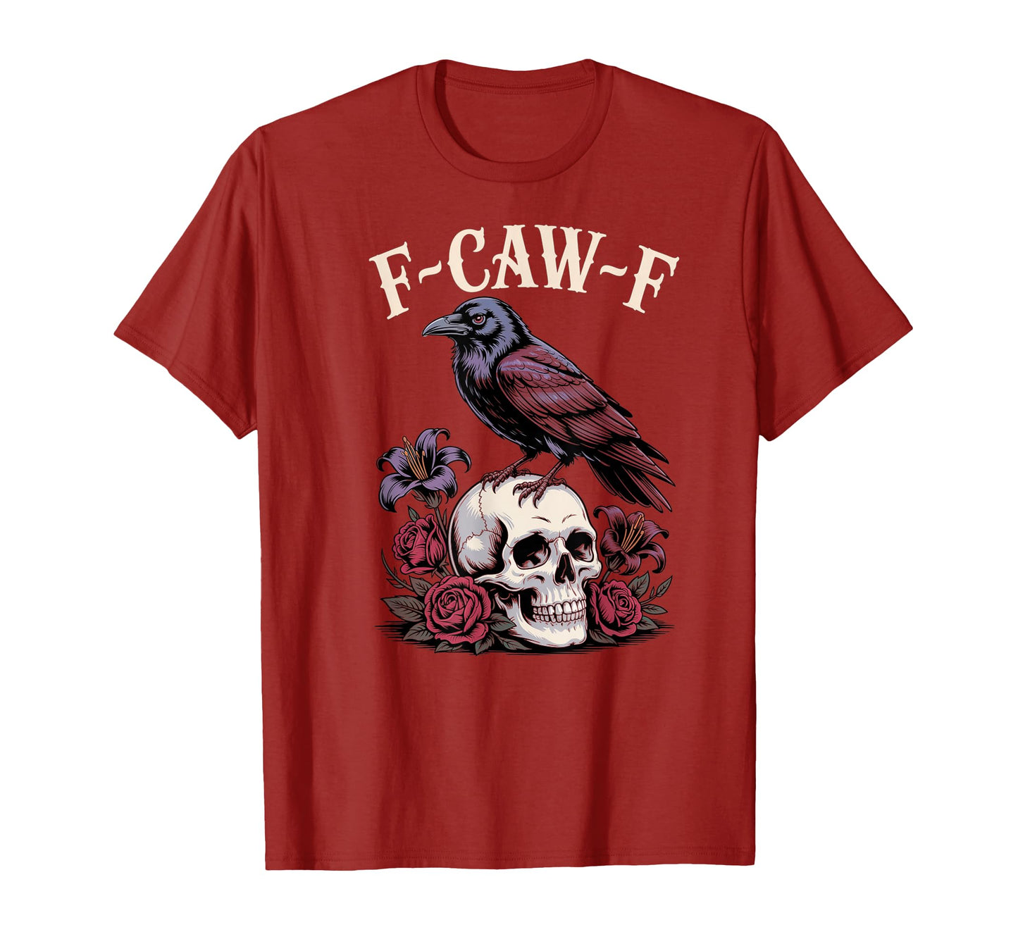 Funny F-CAW-F Crow Black Crow F-Caw-F Graphic for Halloween T-Shirt