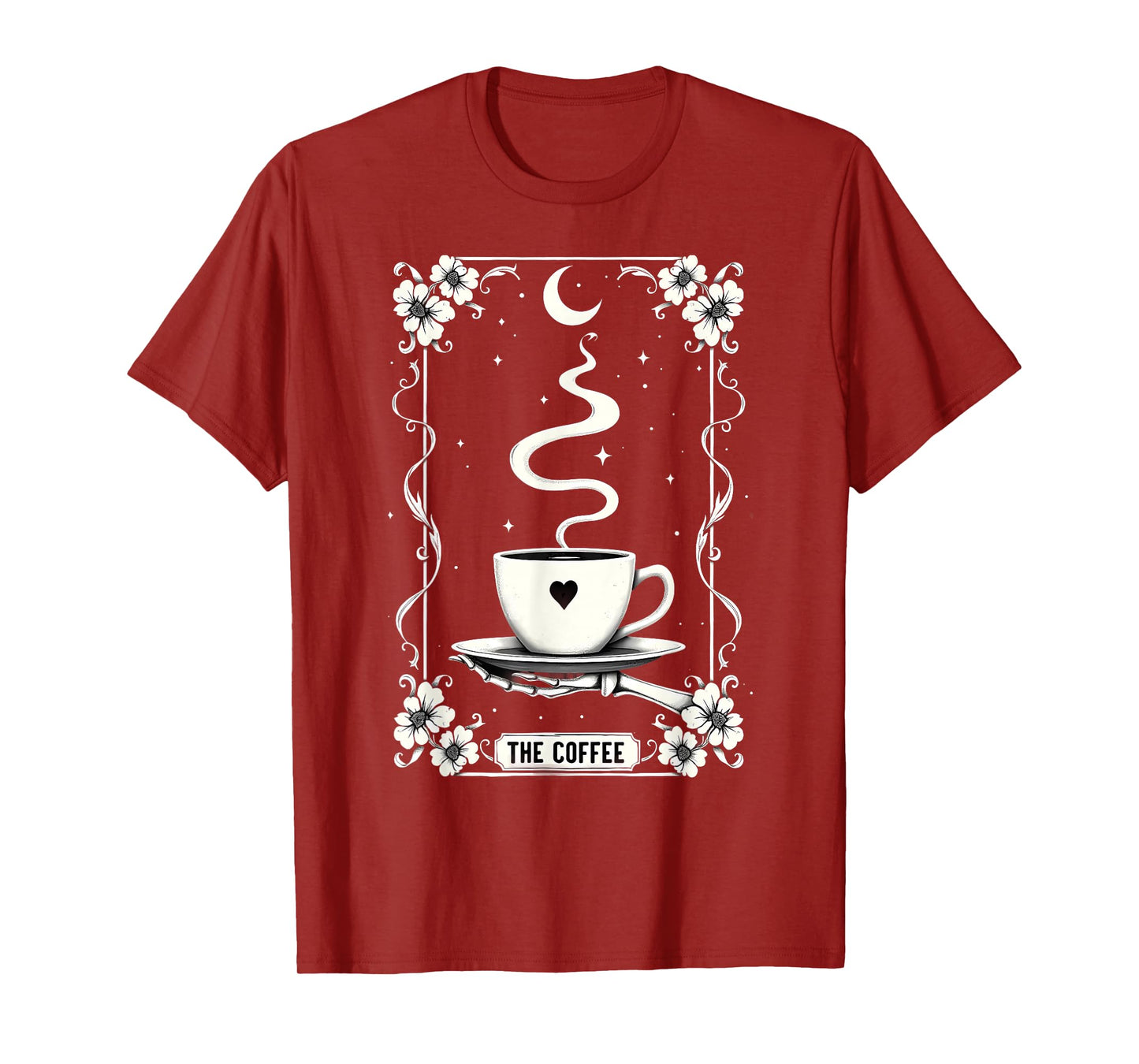 Tarot Card Skeleton The Coffee Halloween T-Shirt