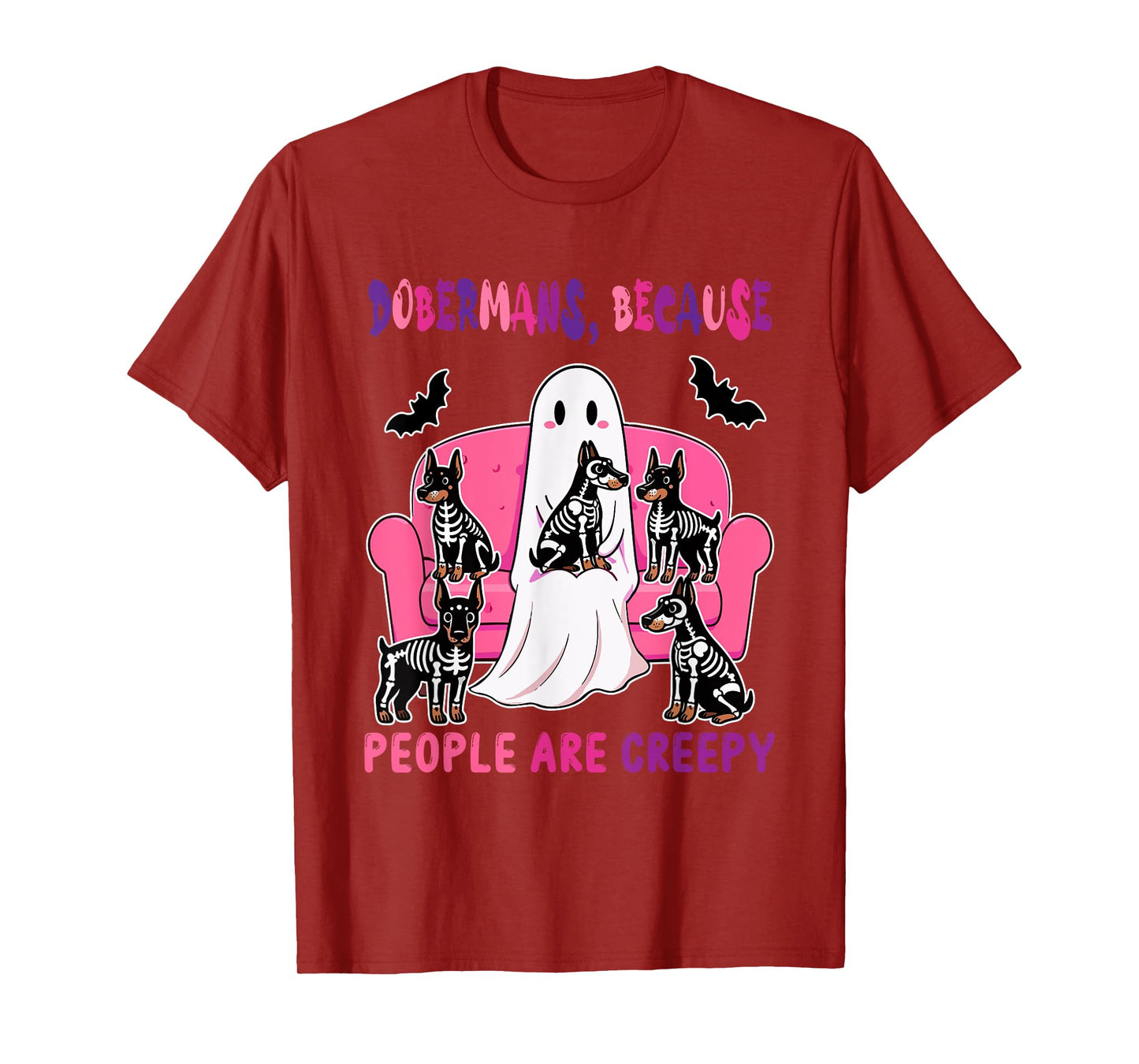 Dobermans Funny Joke People Creepy Halloween Boo Owner T-Shirt