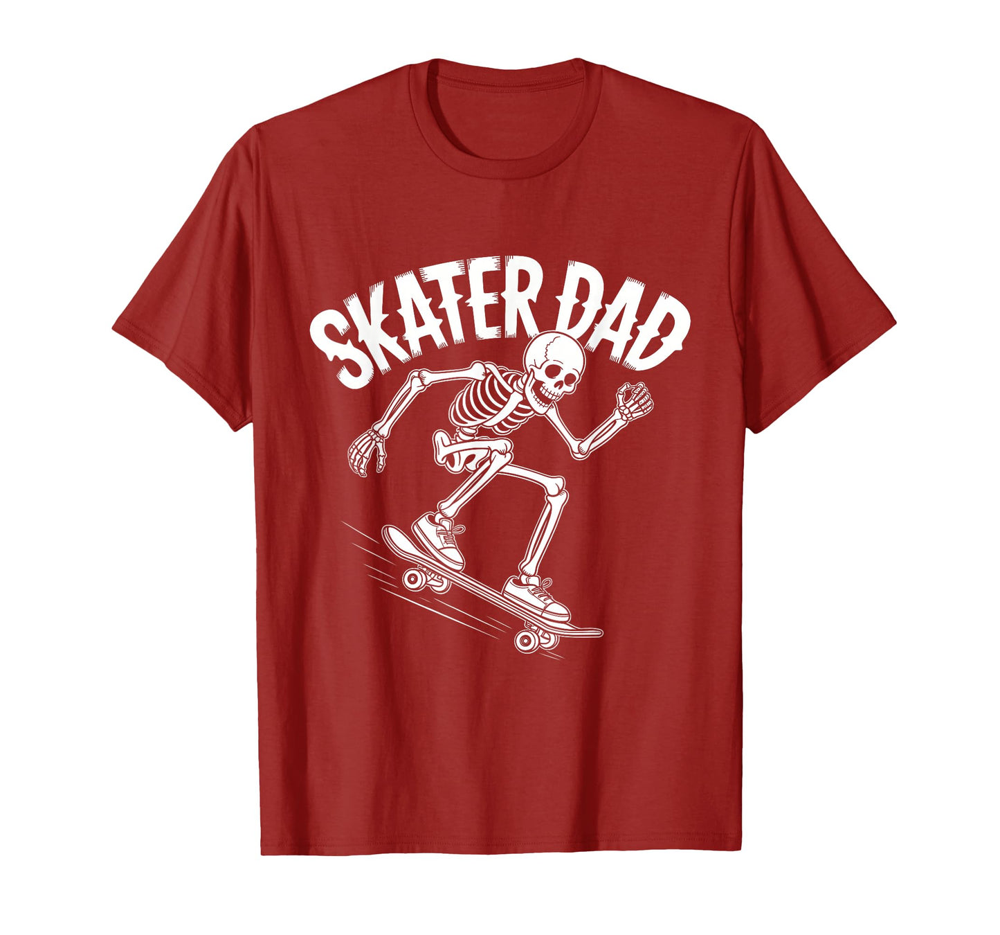 Skater Dad Skeleton Skateboarding Tee Design T-Shirt