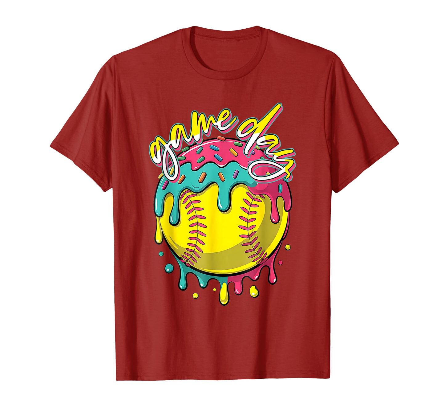 Game Day Baseball Ice Cream Baseball Life Softball Life T-Shirt