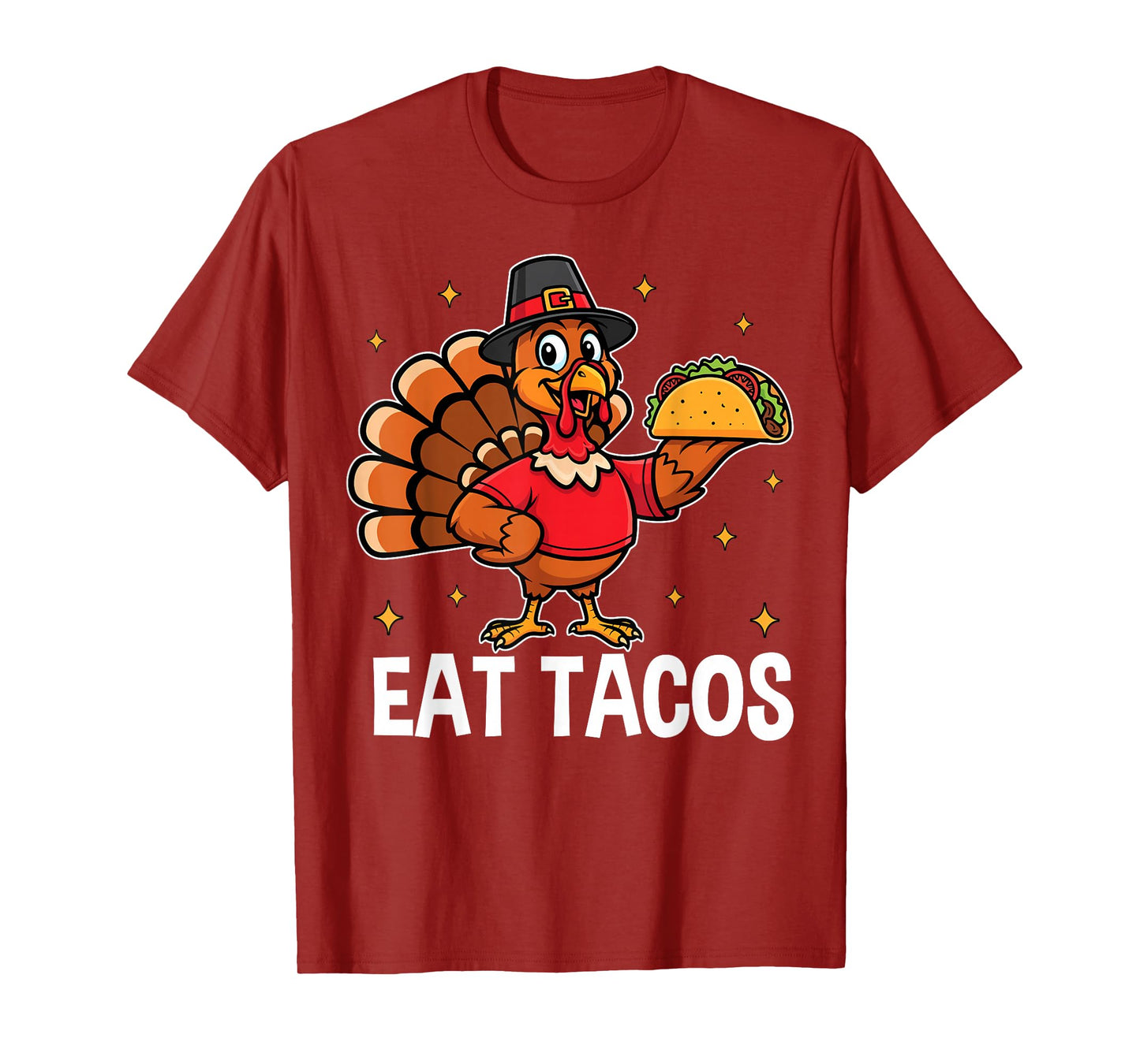 Thanksgiving Funny Turkey Eat Tacos Mexican Fun T-Shirt
