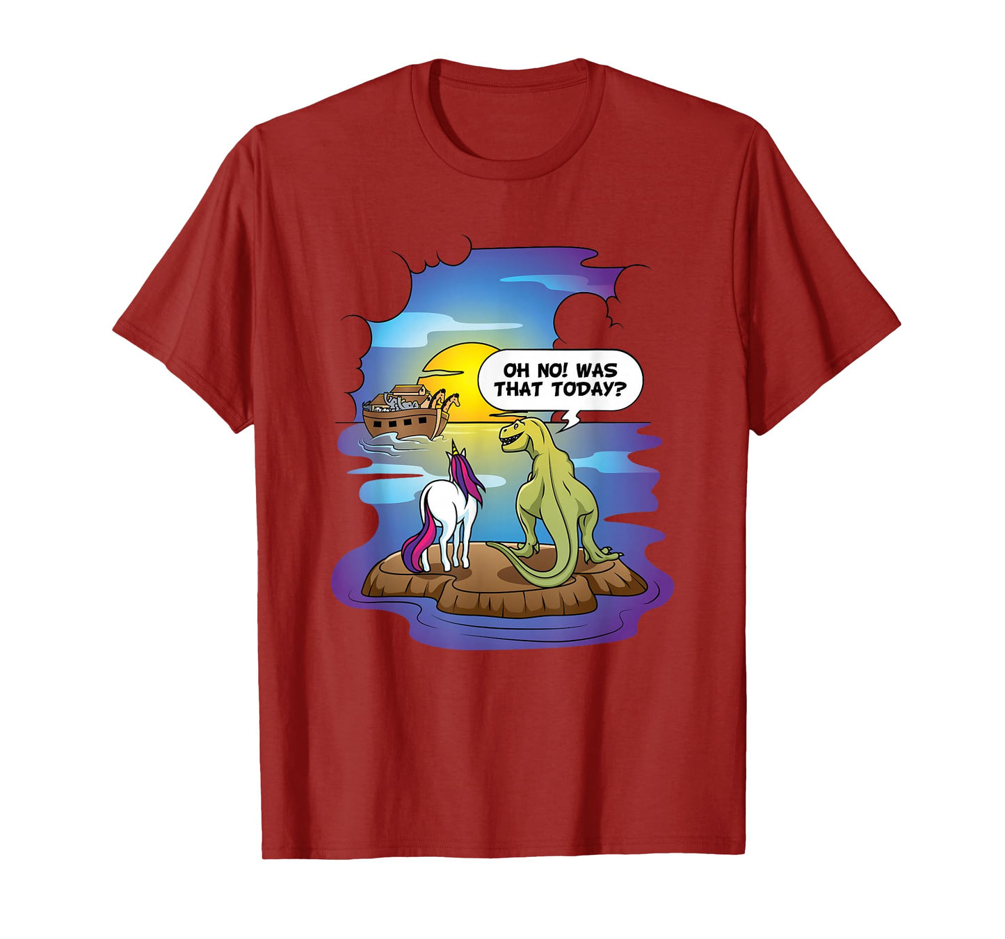 Christian Noah's Ark Bibble Pun Last Unicorn Dinosaur T-Shirt