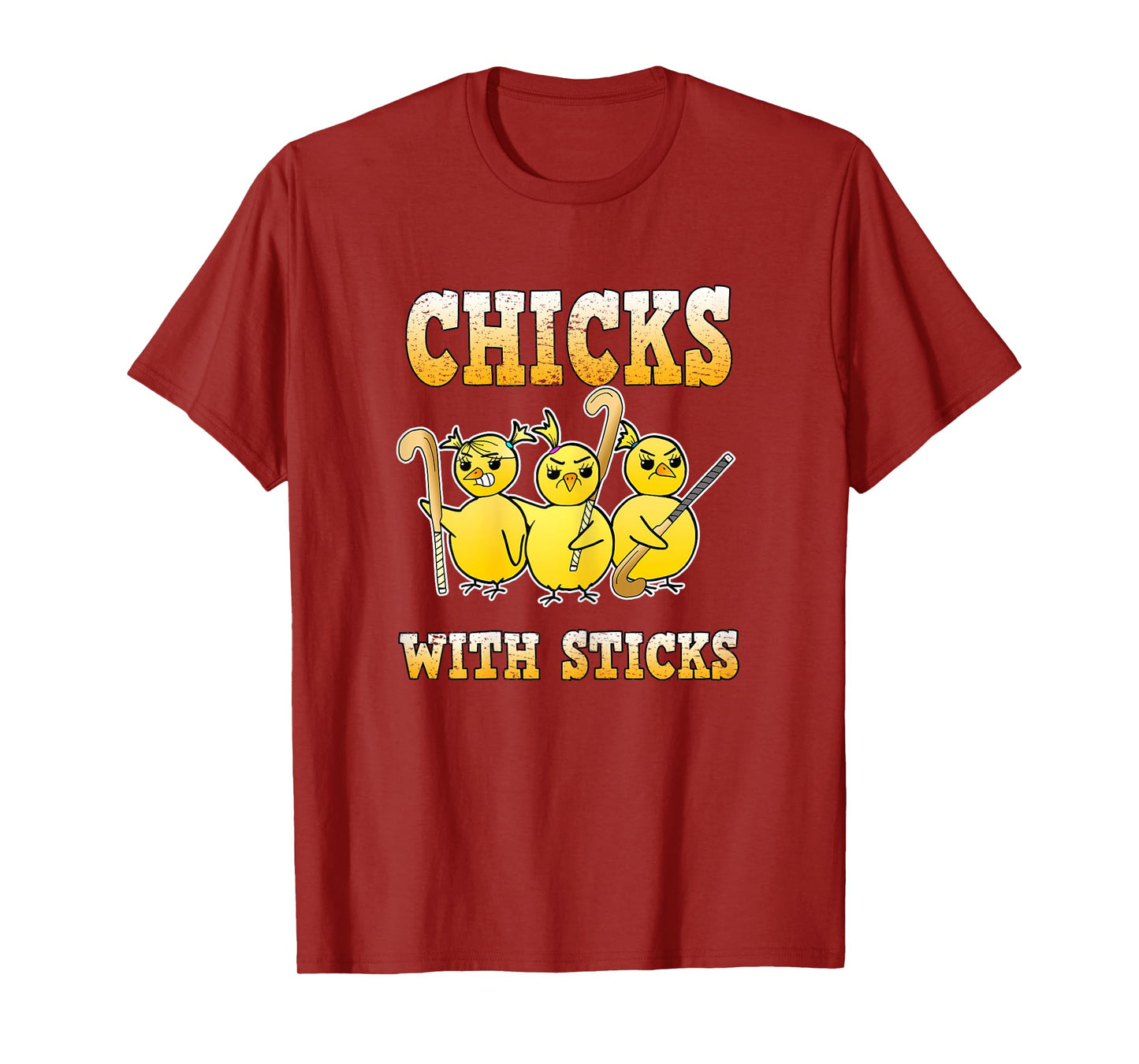 Field Hockey T Shirt Funny Chicks With Sticks Tee Girls T-Shirt