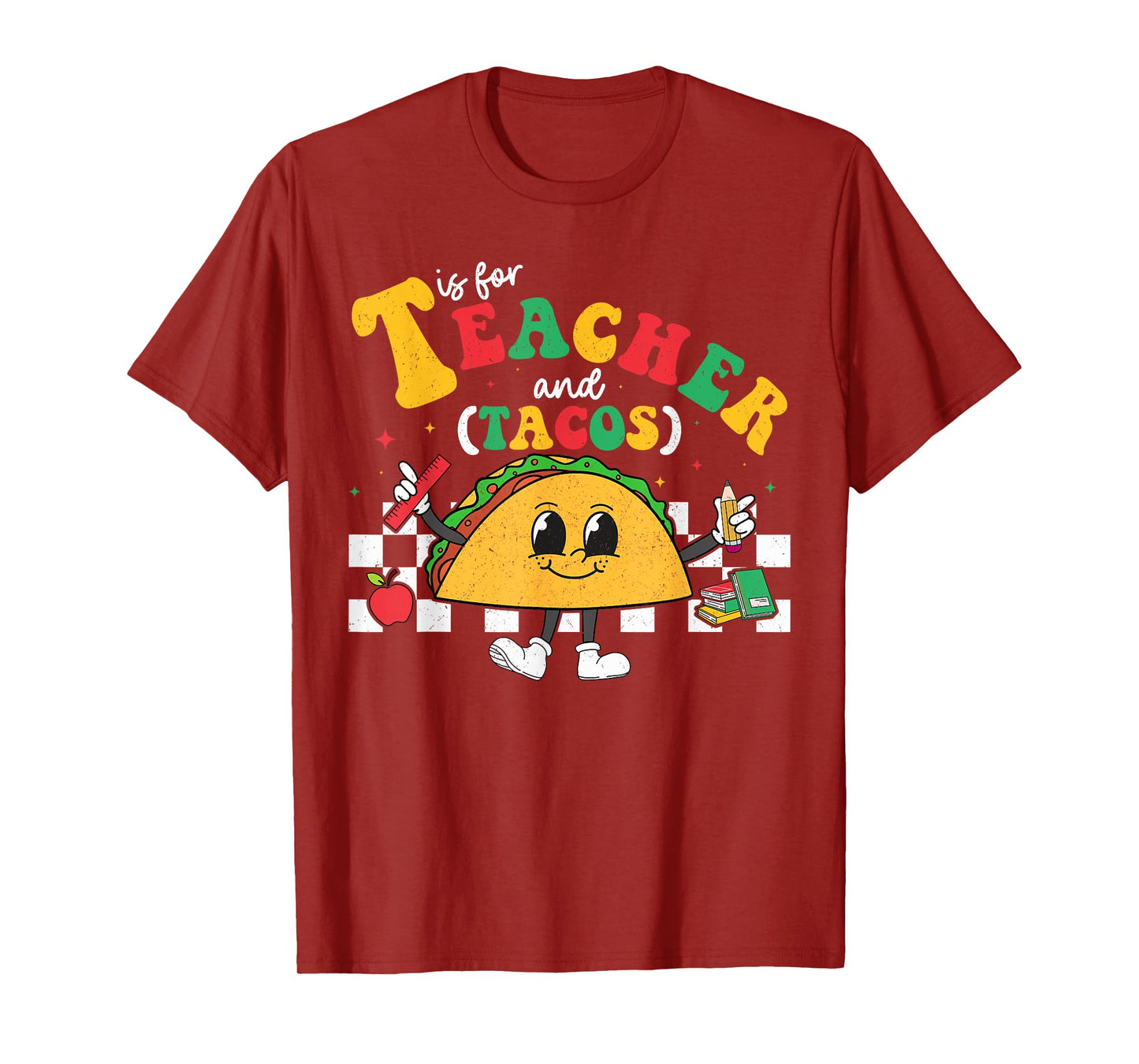 T Is For Teacher and Taco Tuesday Cinco de Mayo Teacher Men Women Kids T-Shirt