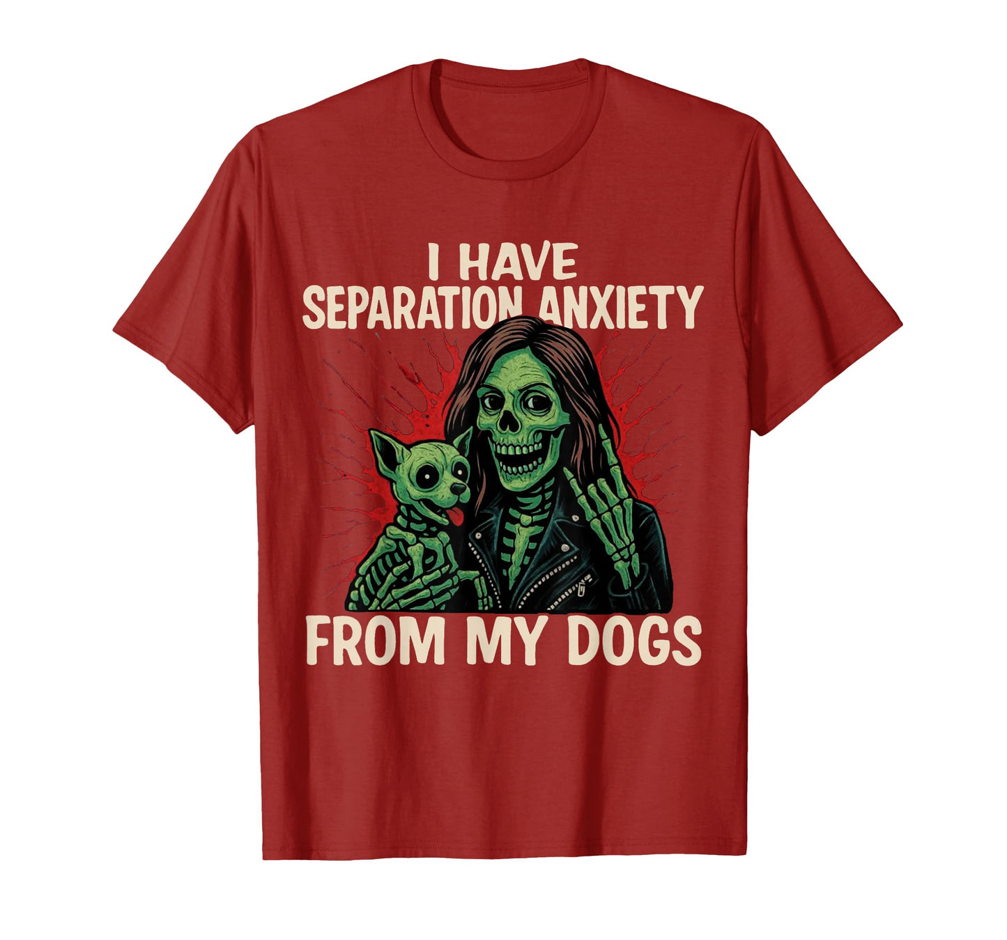 I Have Separation Anxiety from My Dog Skeleton Halloween T-Shirt