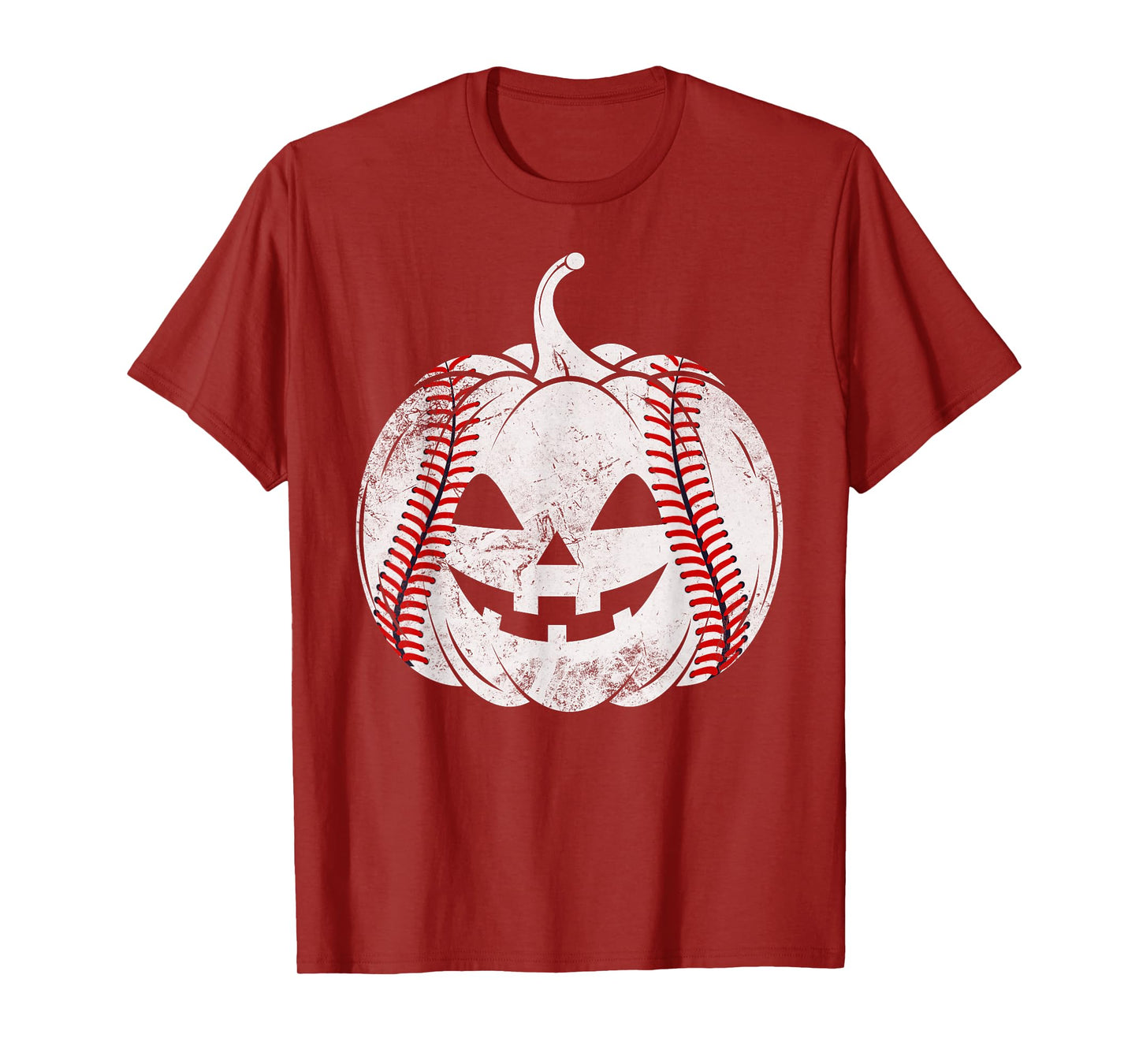 Baseball Player Funny Spooky Pumpkin Baseball Halloween T-Shirt
