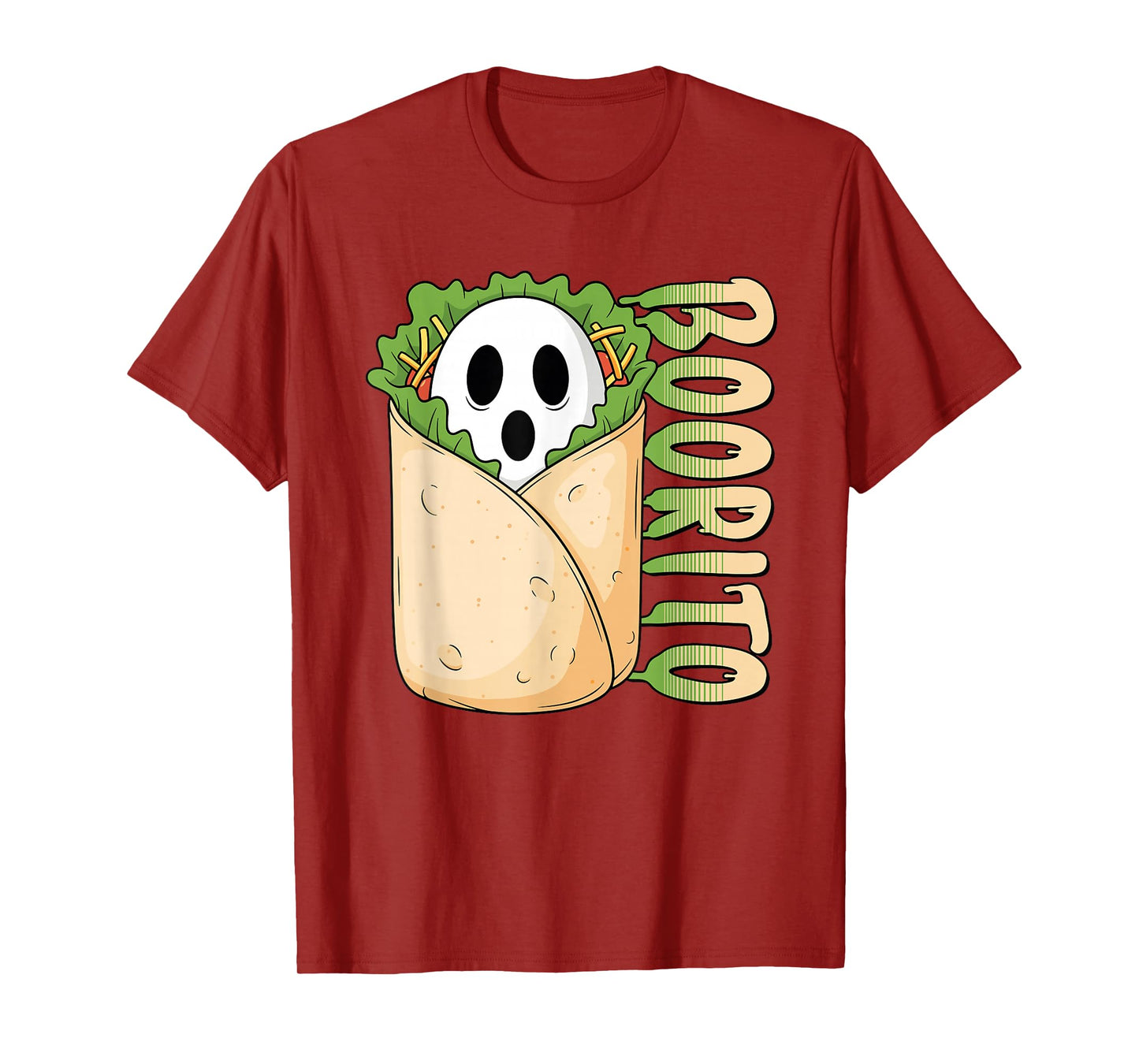 Boorito Ghost Boo Burrito Fun Halloween Mexican Food Lovers T-Shirt
