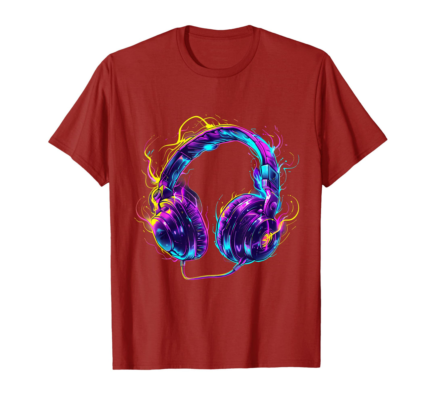 Headphones Music DJ Music Lover Beatmaker Techno Artwork T-Shirt