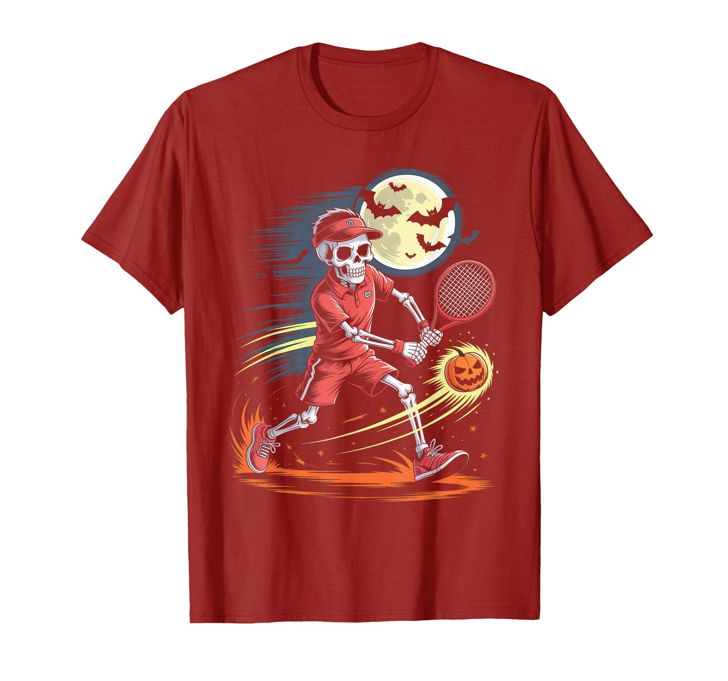 Skeleton Tennis Halloween - Spooky Season Tennis Player T-Shirt