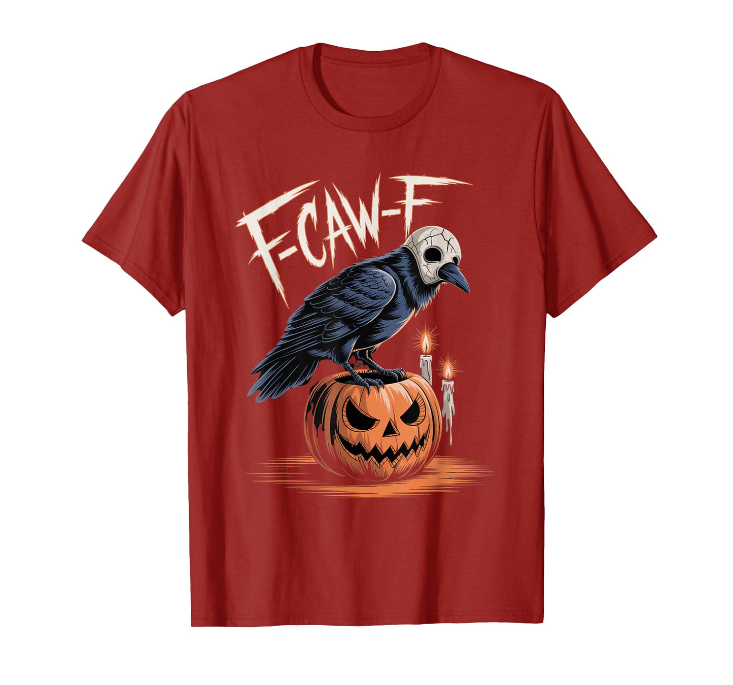 F-Caw-F Crow Funny Gothic Moon Black Bird Halloween T-Shirt