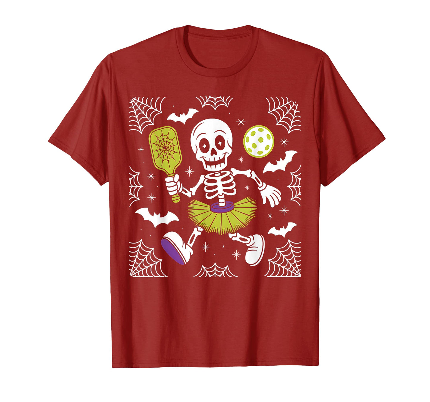 Pickleball Halloween Costume, Spooky Season Skeleton Paddle T-Shirt