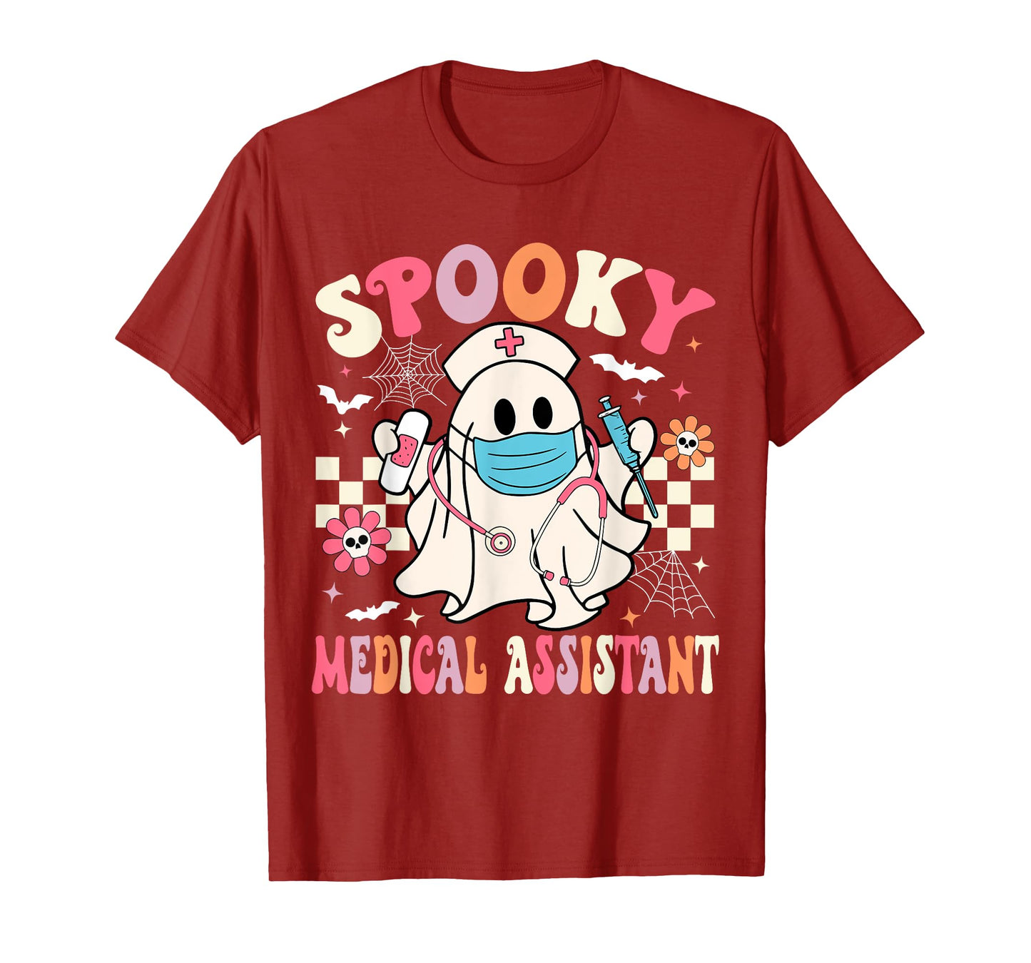 Groovy Spooky Medical Assistant Cute Halloween Med Assistant T-Shirt