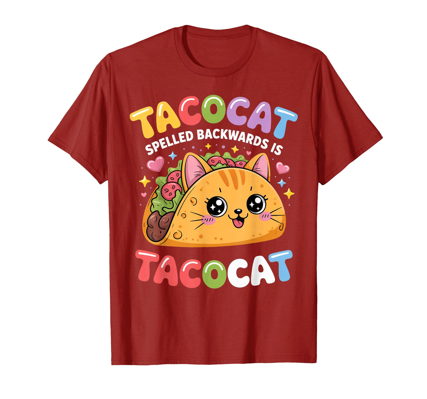 Tacocat Spelled Backwards is Taco cat Kawaii Birthday Party T-Shirt