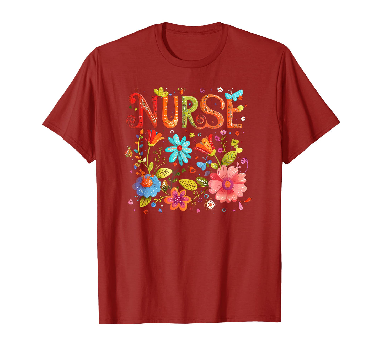 Nurse Easter Health Worker Spring Flowers RN T-Shirt