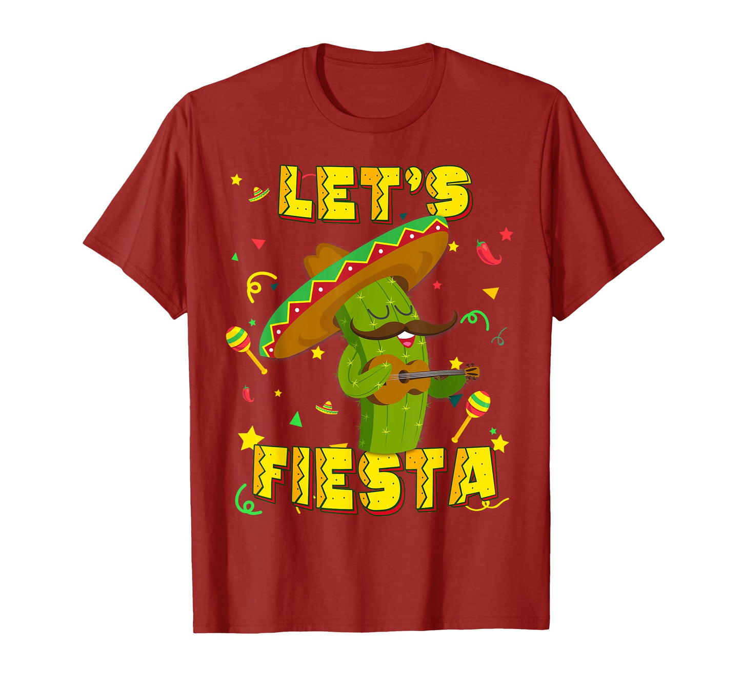 Cinco De Mayo Let's Fiesta Cactus Sombrero Hat Gift T-Shirt
