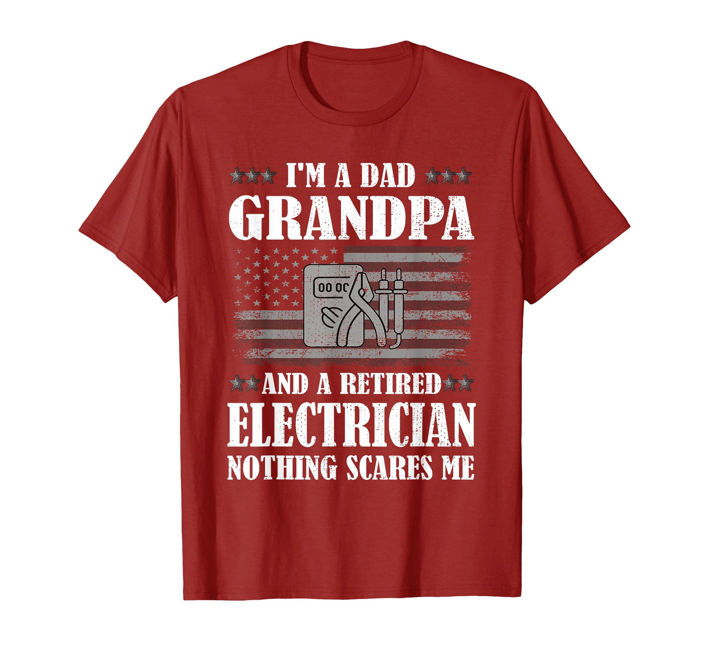 Dad Grandpa And A Retired Electrician Funny Retirement T-Shirt