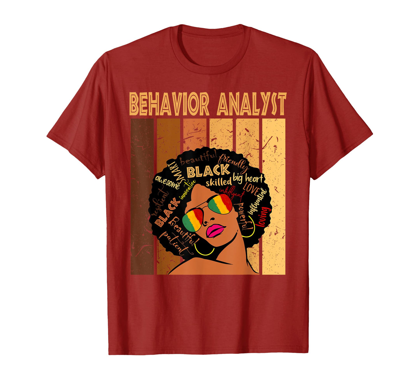 Behavior Analyst Afro African American Black History Month T-Shirt