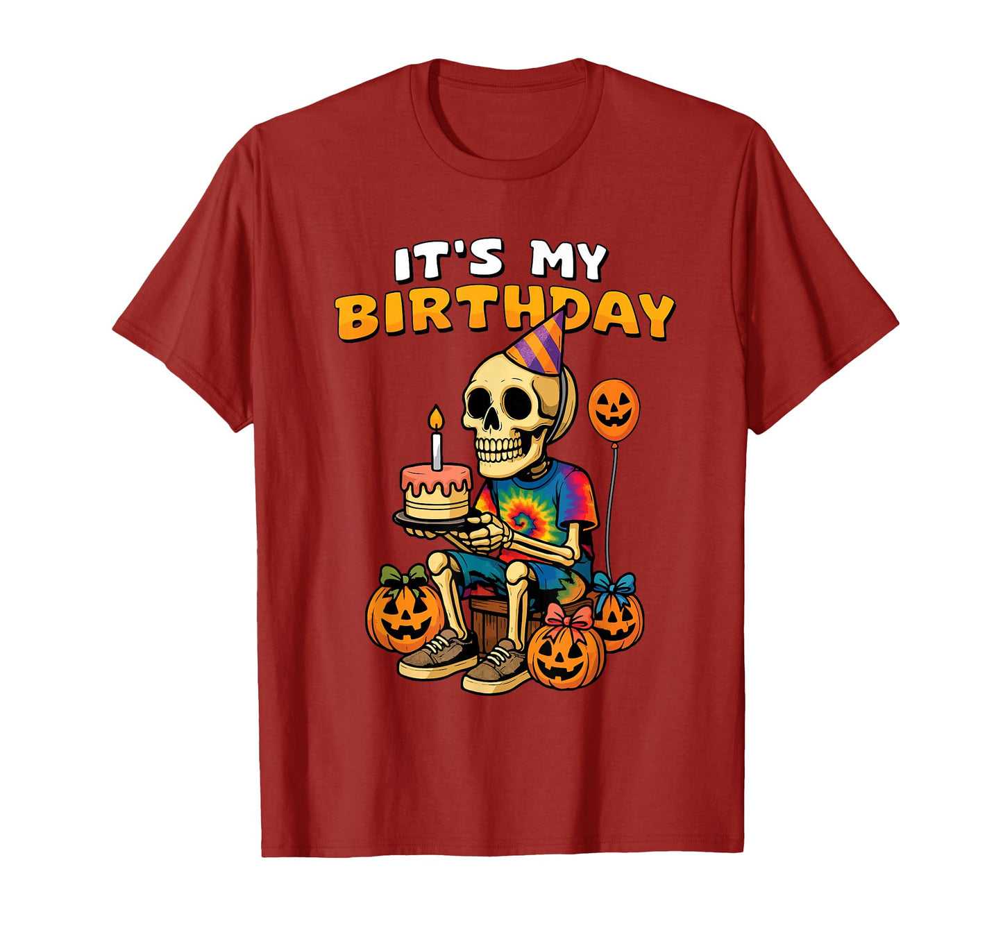 It's My Birthday Happy Halloween Birthday Skeleton Party T-Shirt