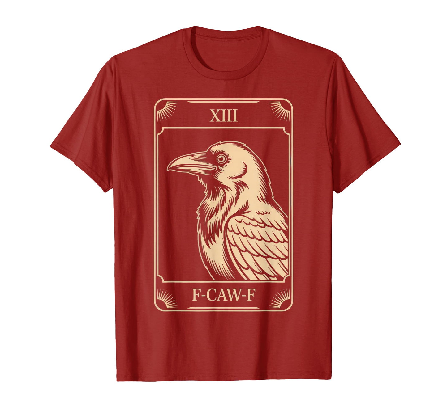 F-CAW-F Raven Tarot Inspired Art for Mystics Halloween Vibes T-Shirt