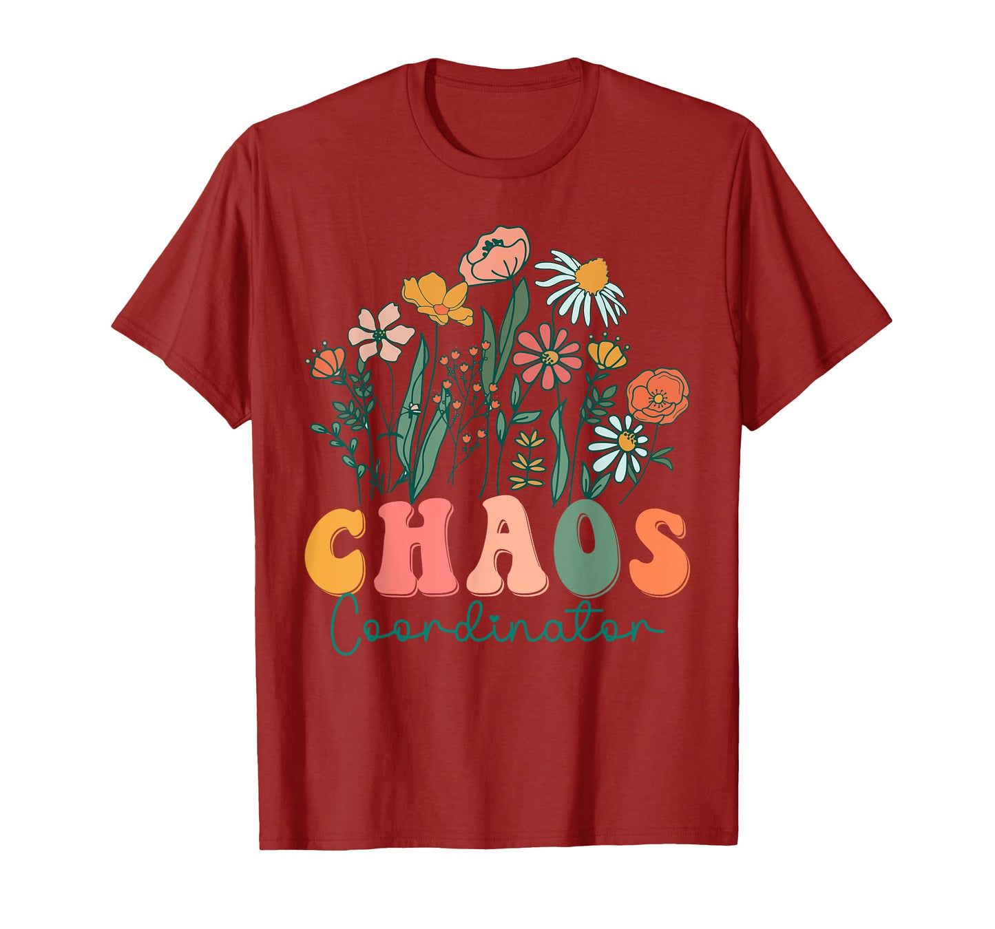 Groovy Wildflower Chaos Coordinator Tees T-Shirt