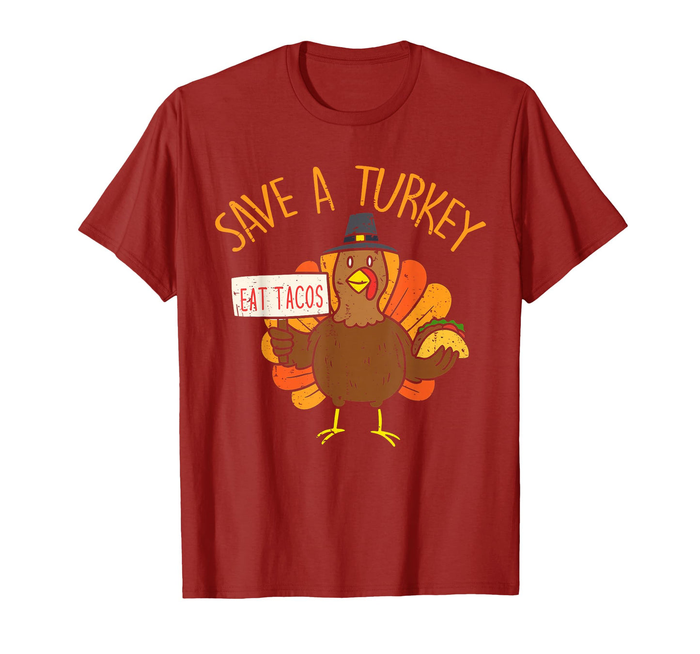 Save A Turkey Eat Tacos Funny Thanksgiving Gift T-Shirt
