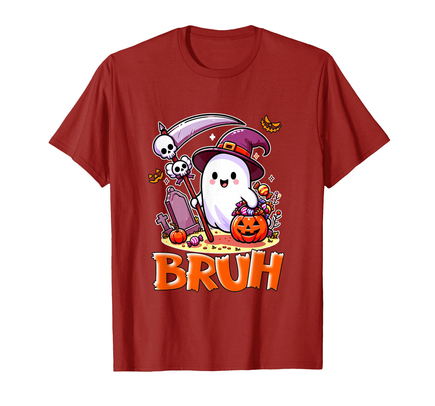Cute Boo As Witch Halloween Candies Costume Kids Family T-Shirt