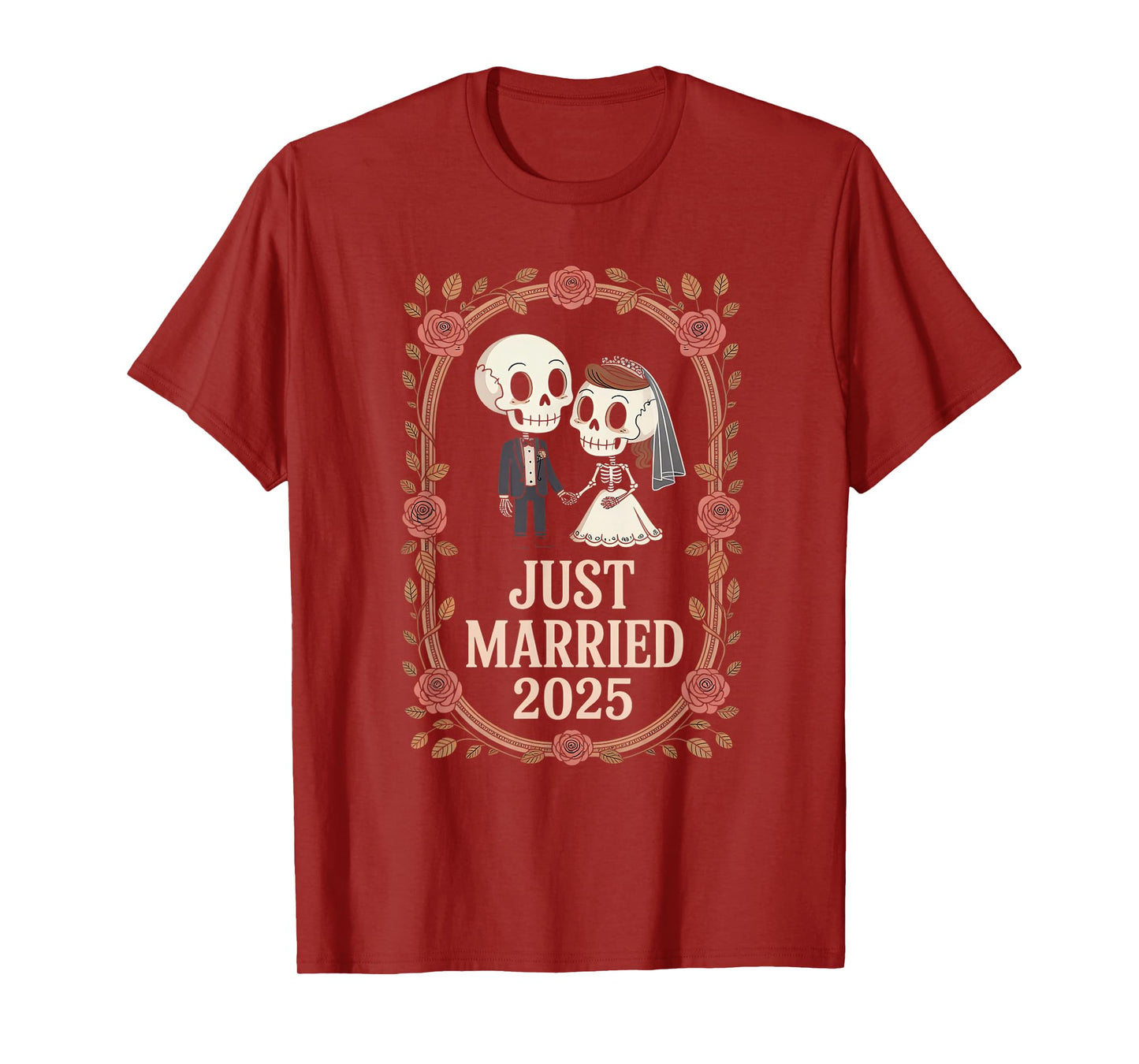 Halloween Couples 2025 Just Married Halloween Wedding T-Shirt