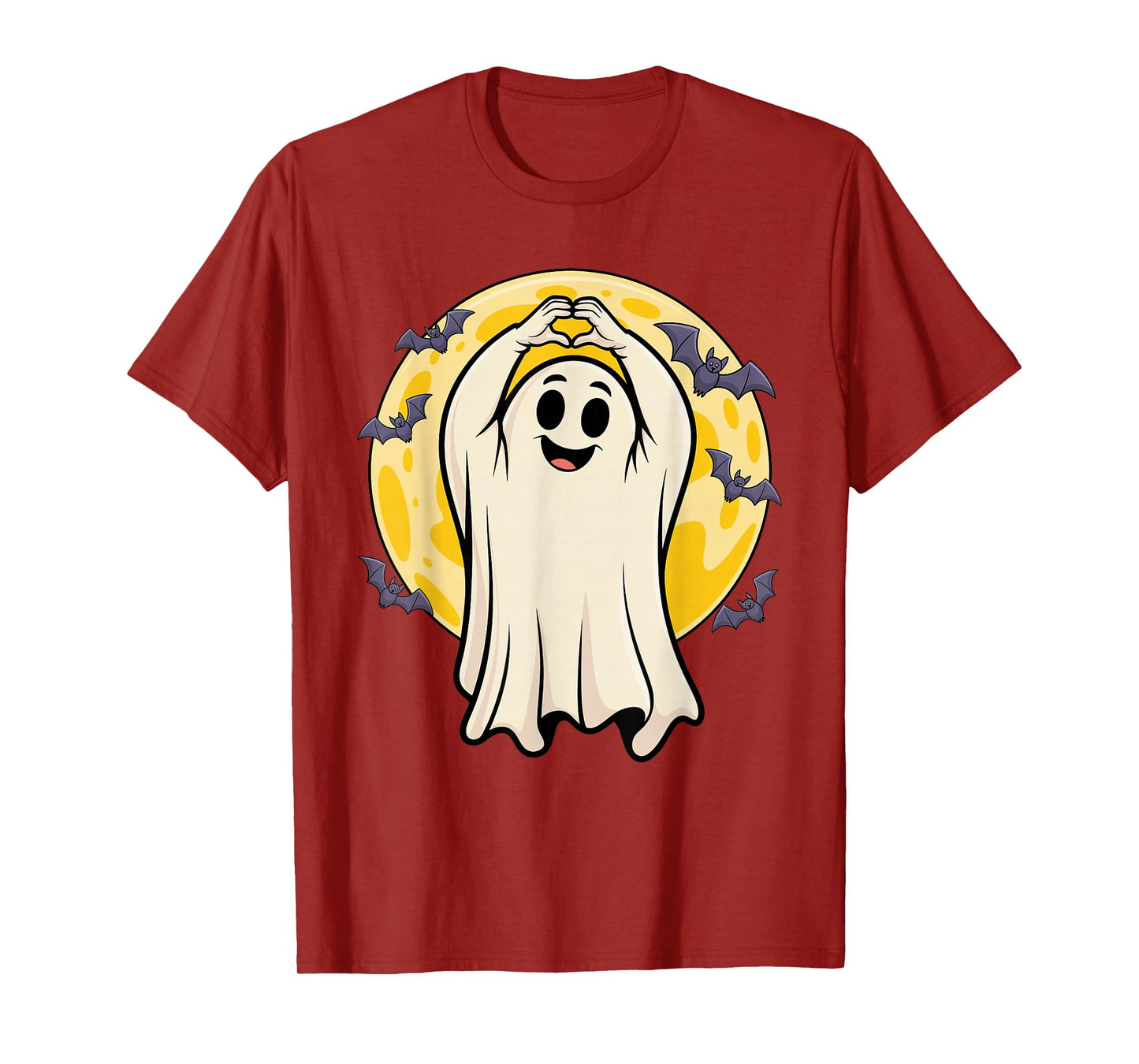 Halloween Shirts Cool Teen Boys Kids Men Halloween Boo Heart T-Shirt