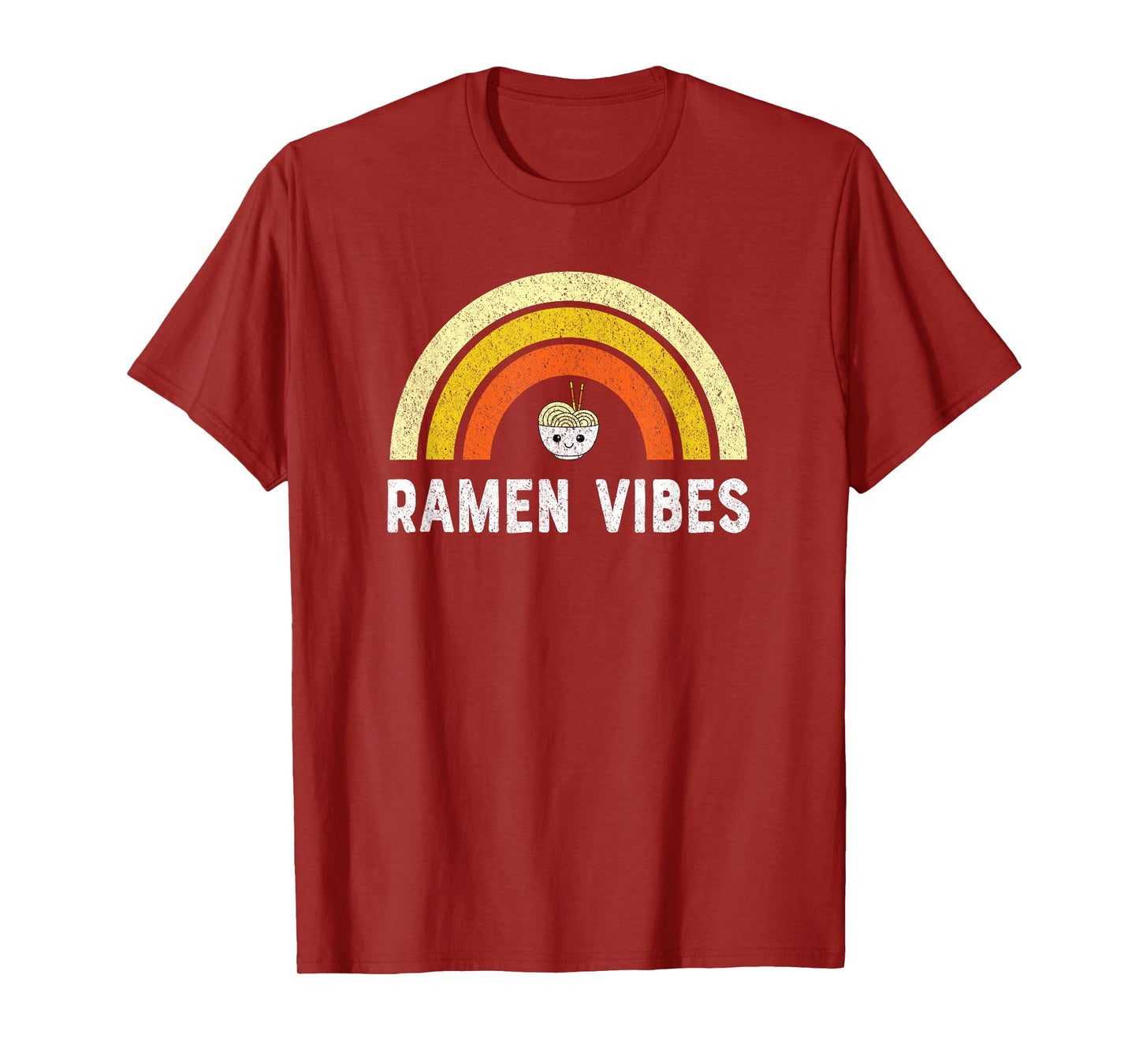 Kawaii Ramen Vibes Vintage Rainbow T-Shirt