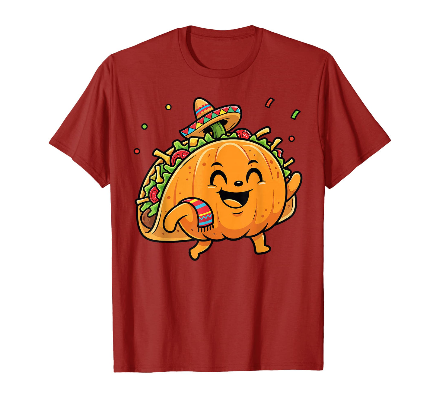 Funny Pumpkin Taco Halloween Cute Food Pun Costume T-Shirt