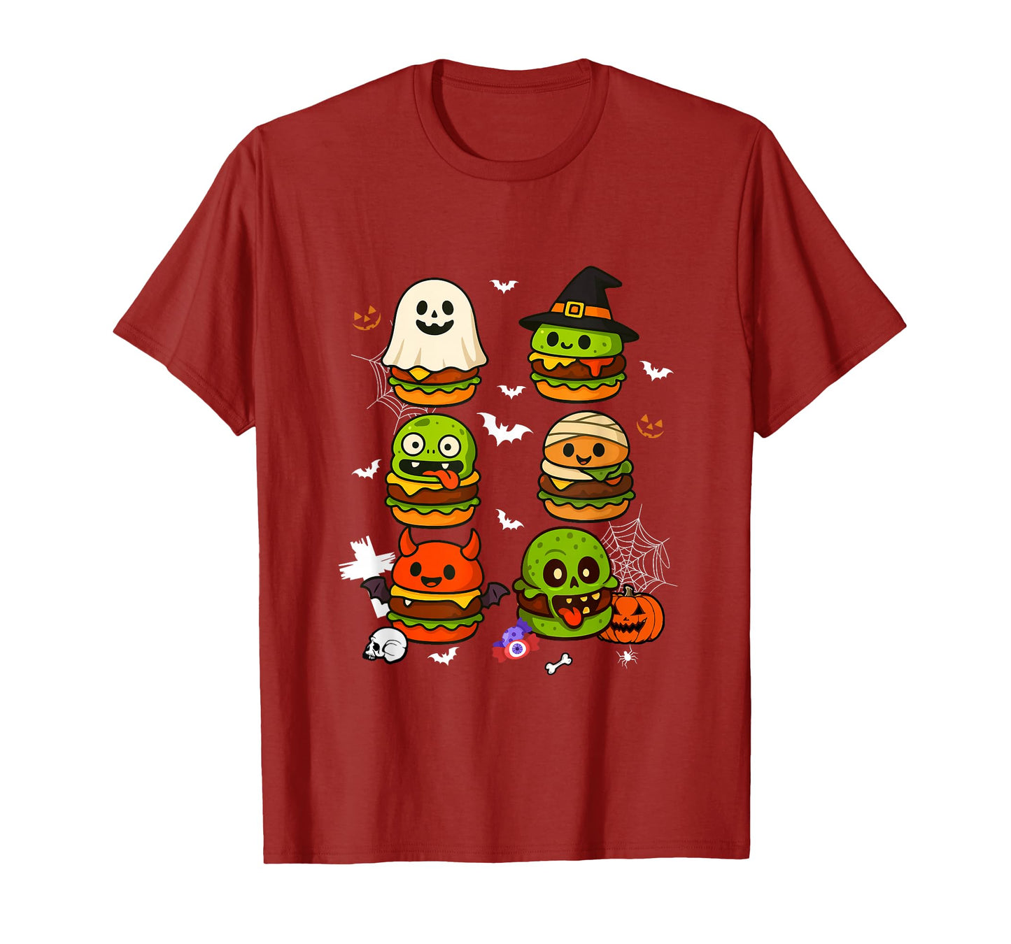 Horror Hamburgers Collection Boo Witch Zombie Halloween T-Shirt