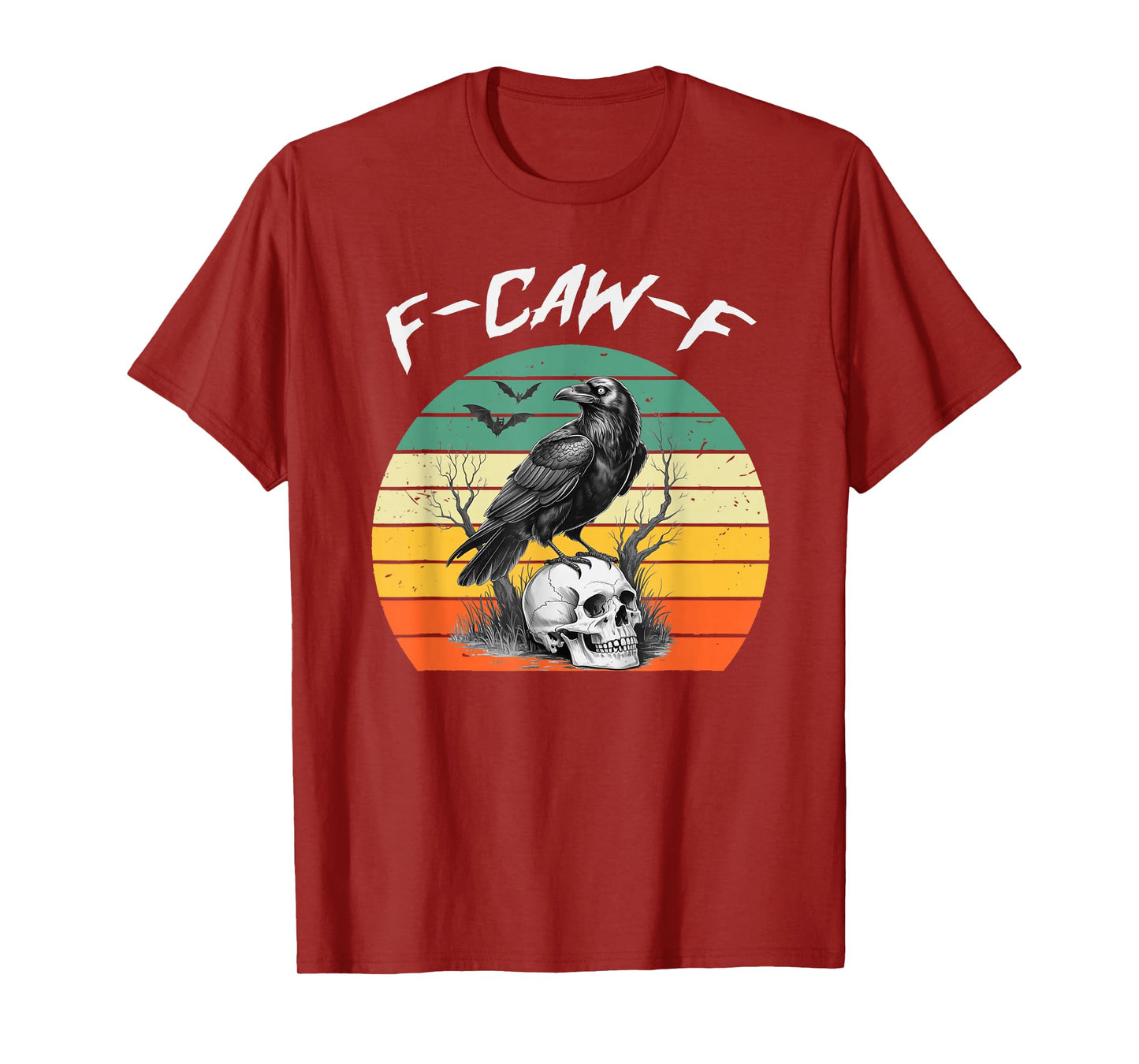 Halloween F Caw F Black Bird F-Caw-F Crow Women Men Vintage T-Shirt
