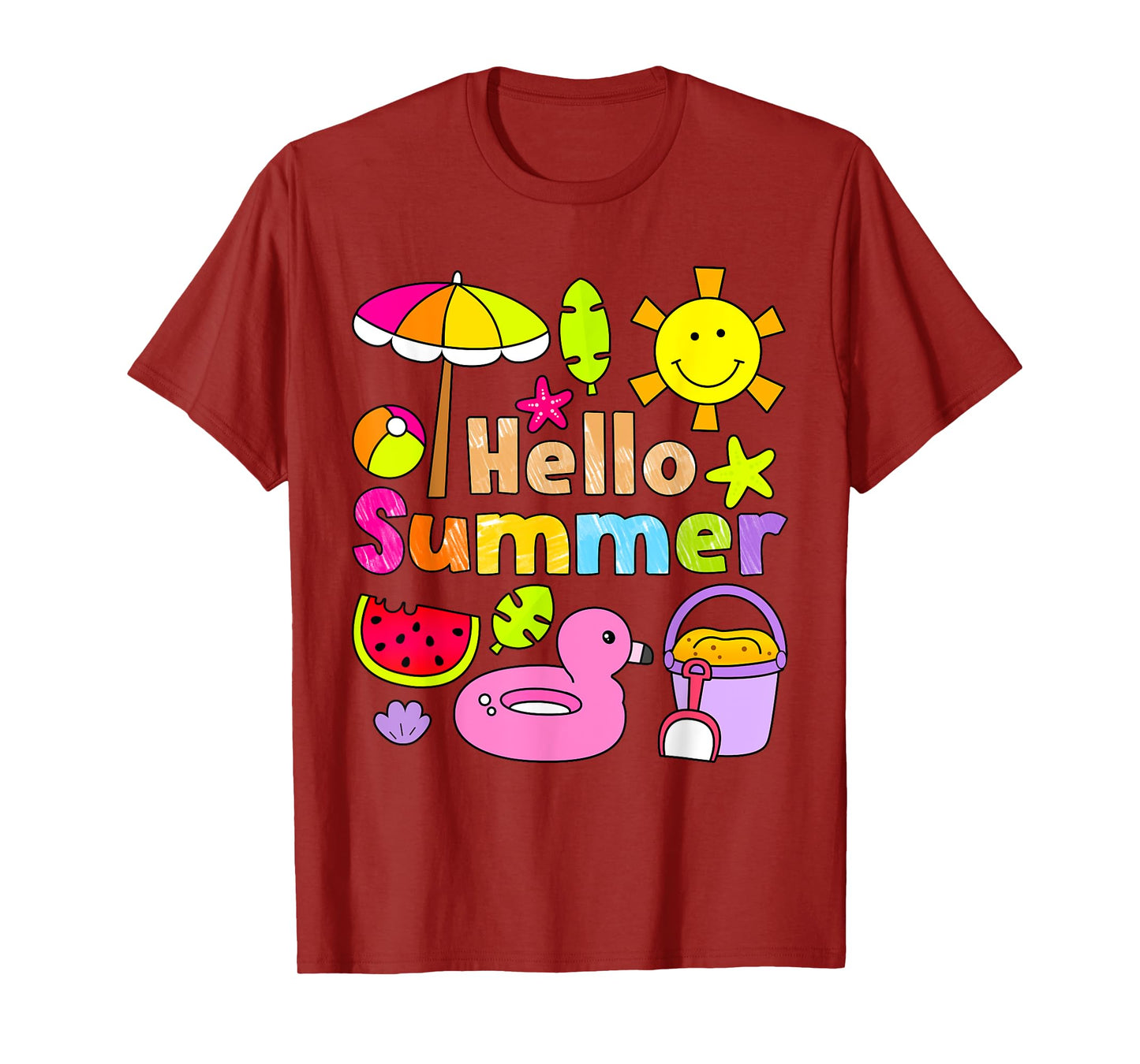 Hello Summer Happy Last Day School Summer Vacation Toddler T-Shirt