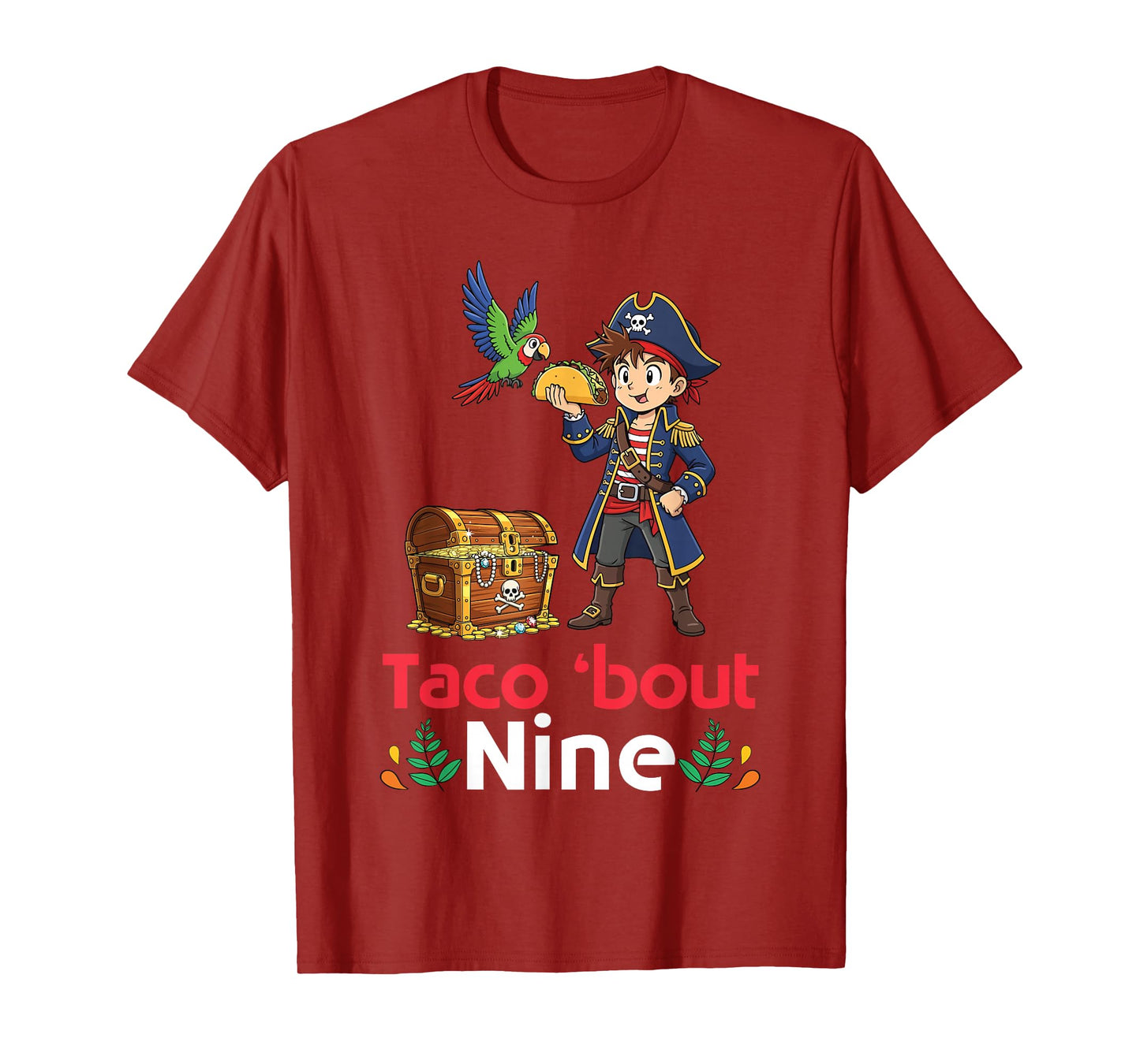 Cute Boy with Tacos Happy Birthday Taco Bout 9 Years Old T-Shirt