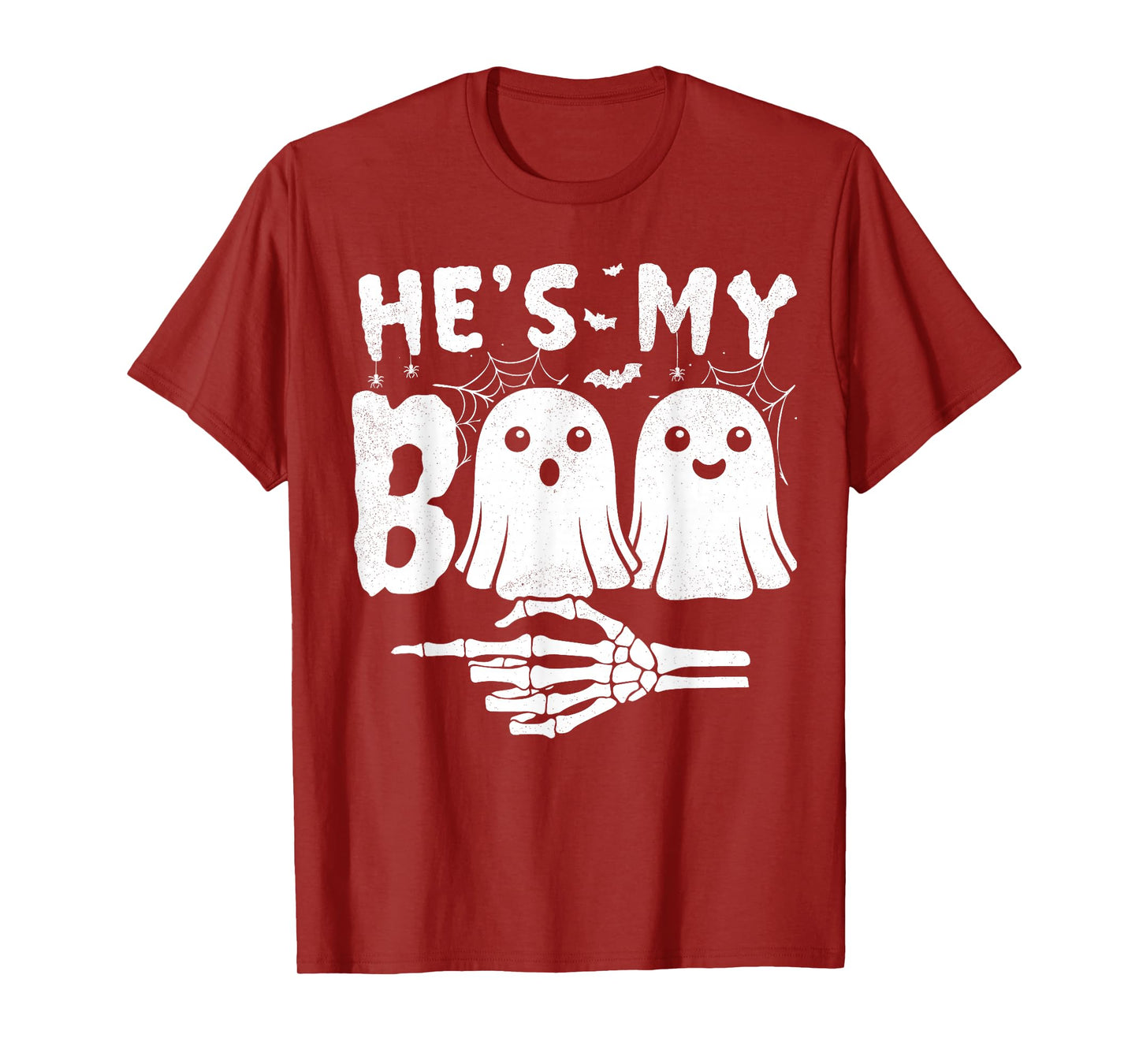 He's My Boo Funny Matching Halloween Couples for Women T-Shirt