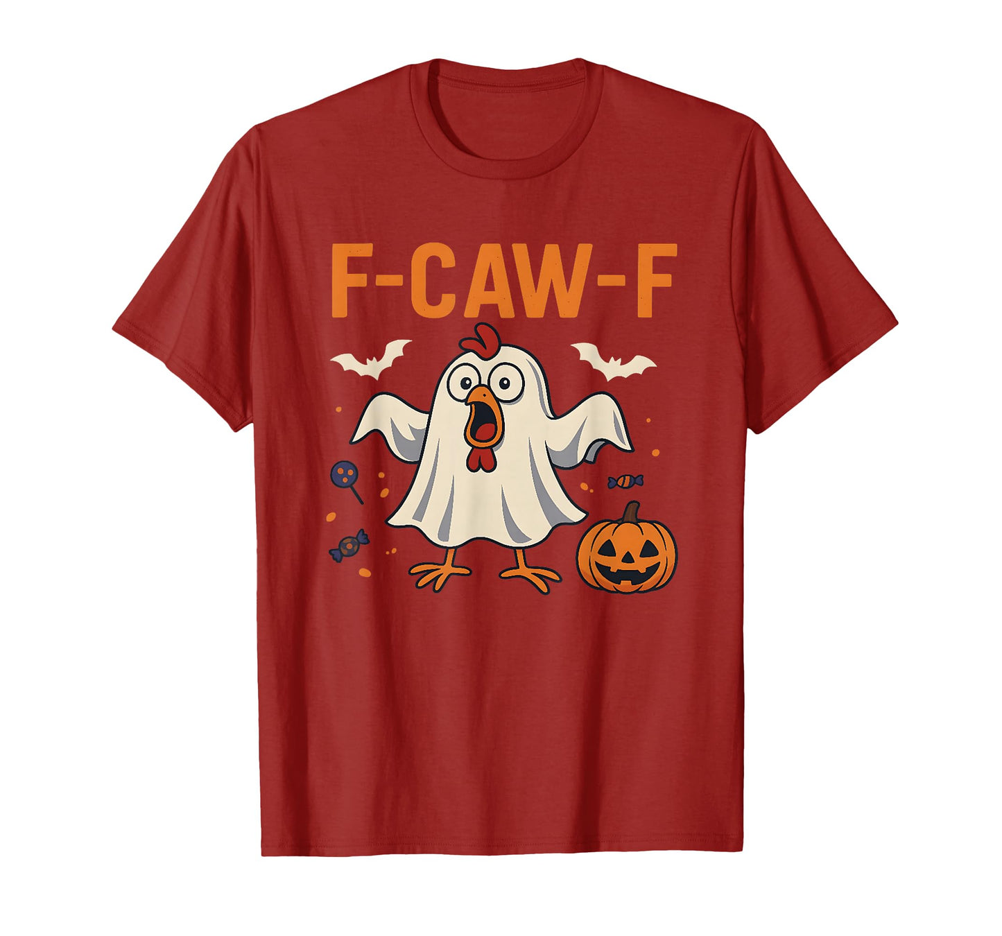 Funny F-caw-f Shirt Silly Chicken Halloween f-caw-f T-Shirt
