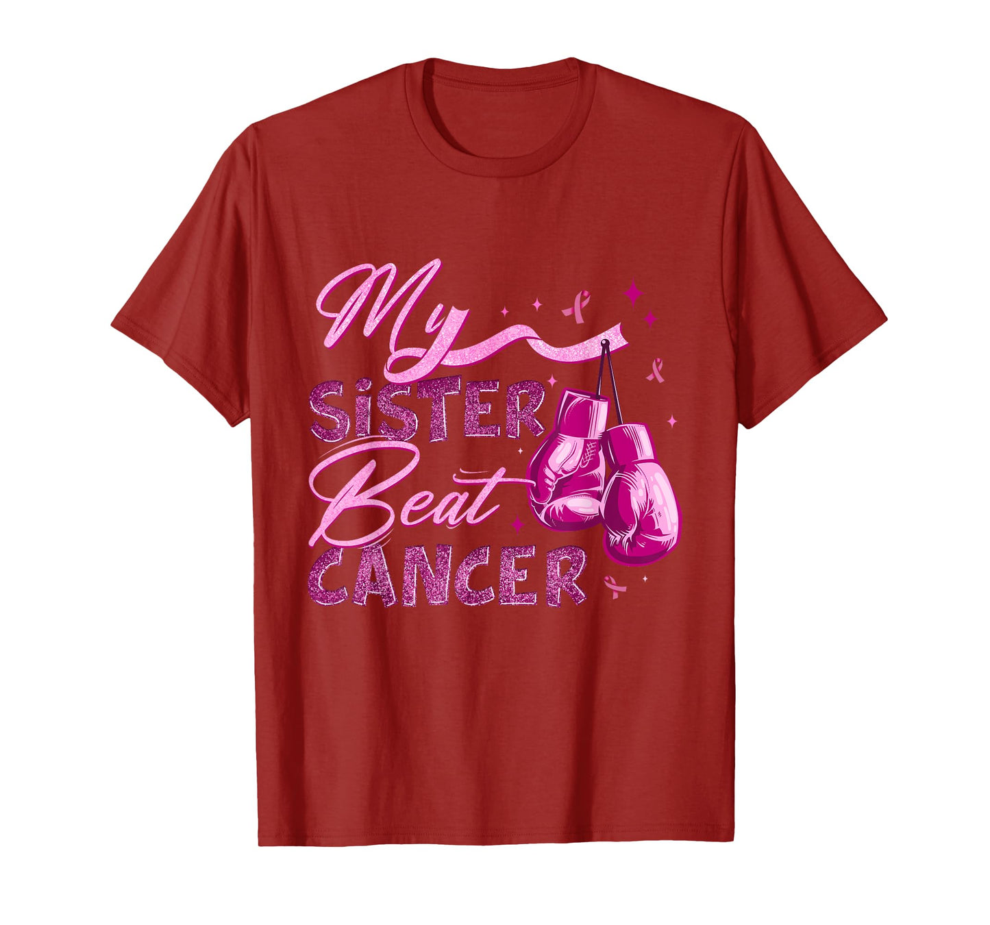 My Sister Beat Cancer Breast Cancer Awareness Support Squad T-Shirt