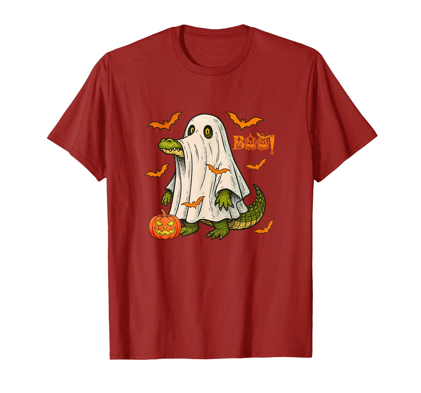 Boo Halloween Alligator Cosplay Ghost Costume Animal Lover T-Shirt