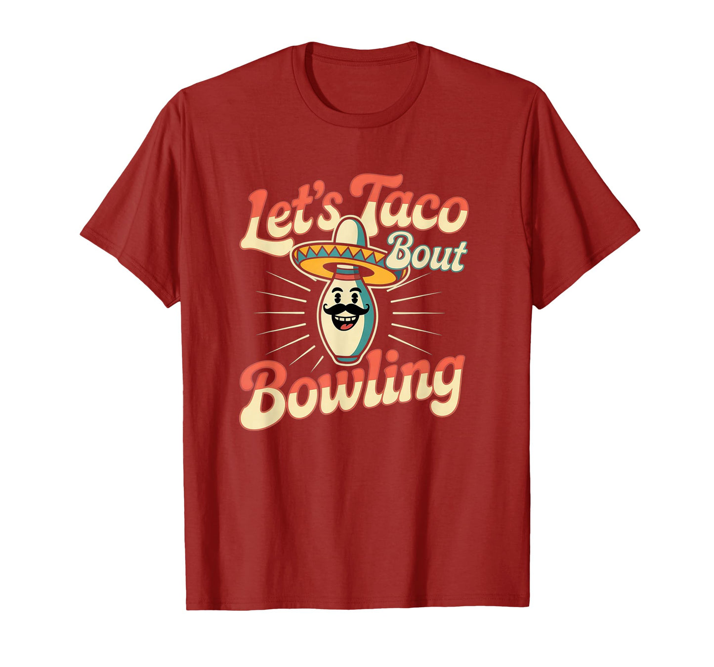 Funny Taco Bowling Design for Ten Pin League Fans T-Shirt