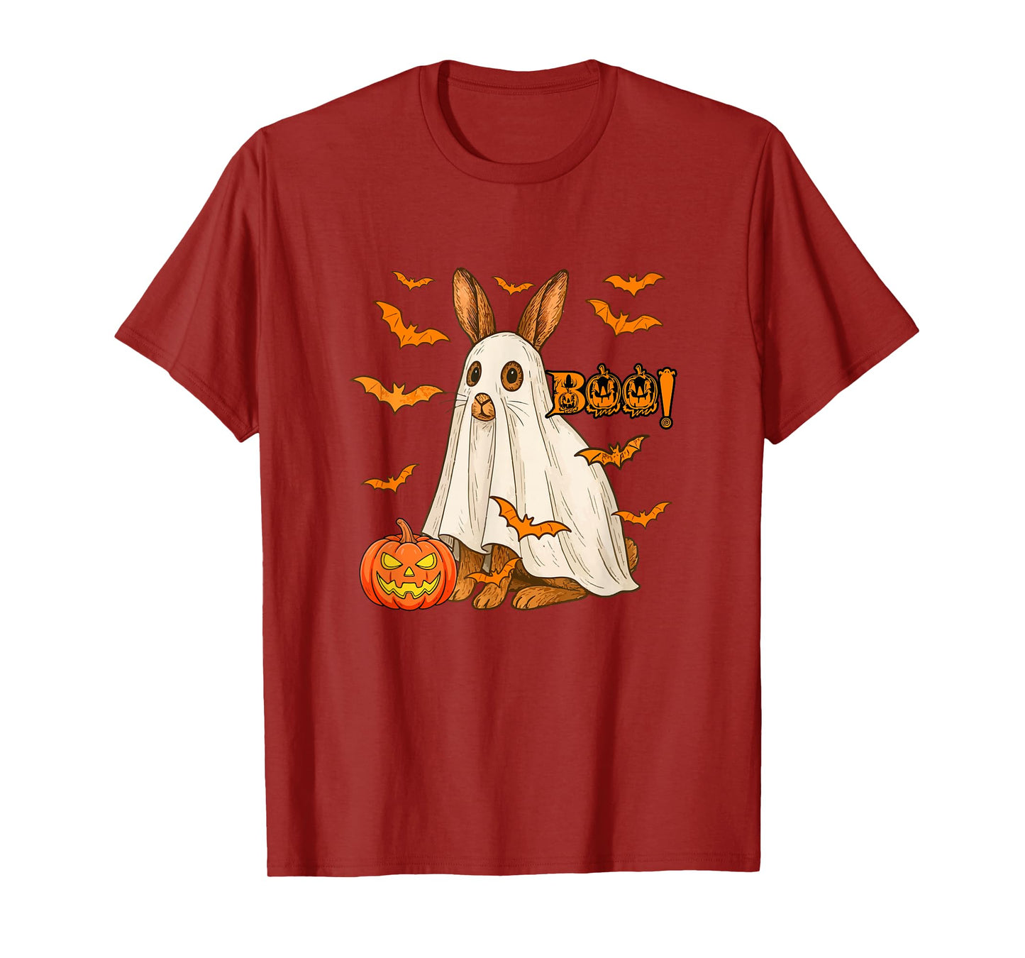 Boo Halloween Rabbit Cosplay Ghost Costume Animal Lover T-Shirt