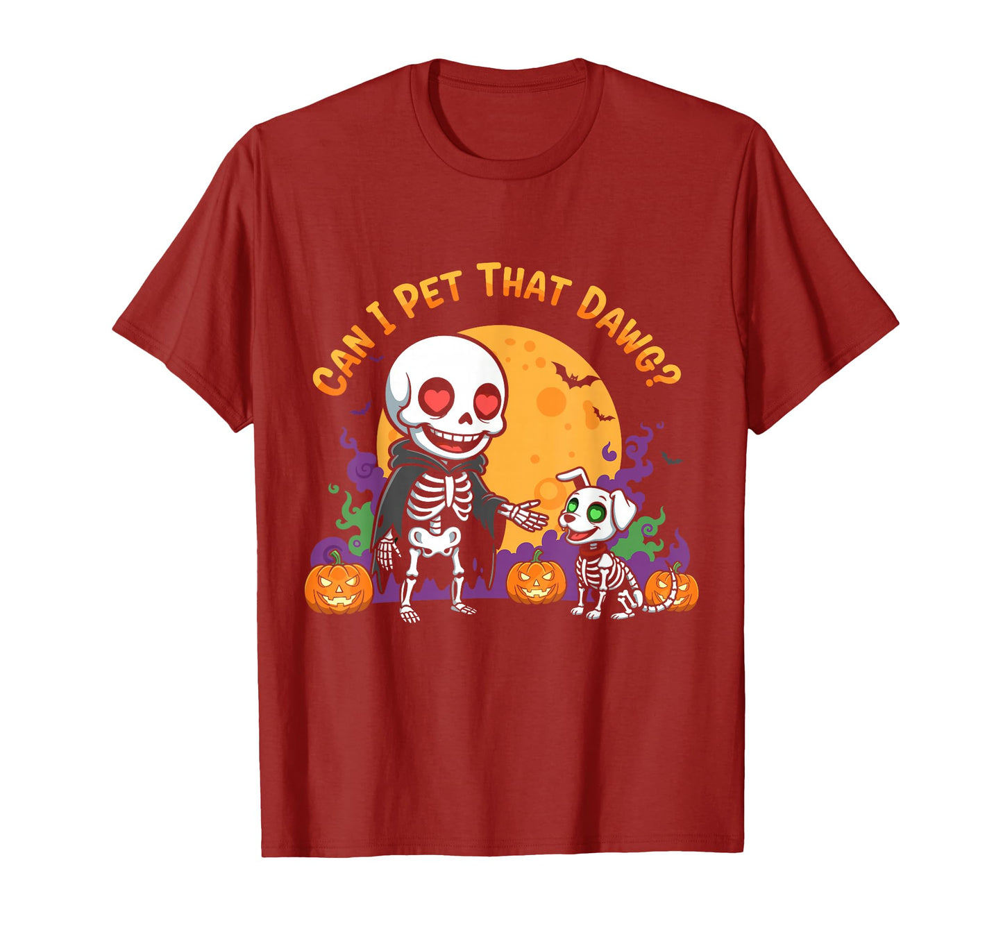 Can I Pet That Dawg Funny Skeleton Dog Lover T-Shirt